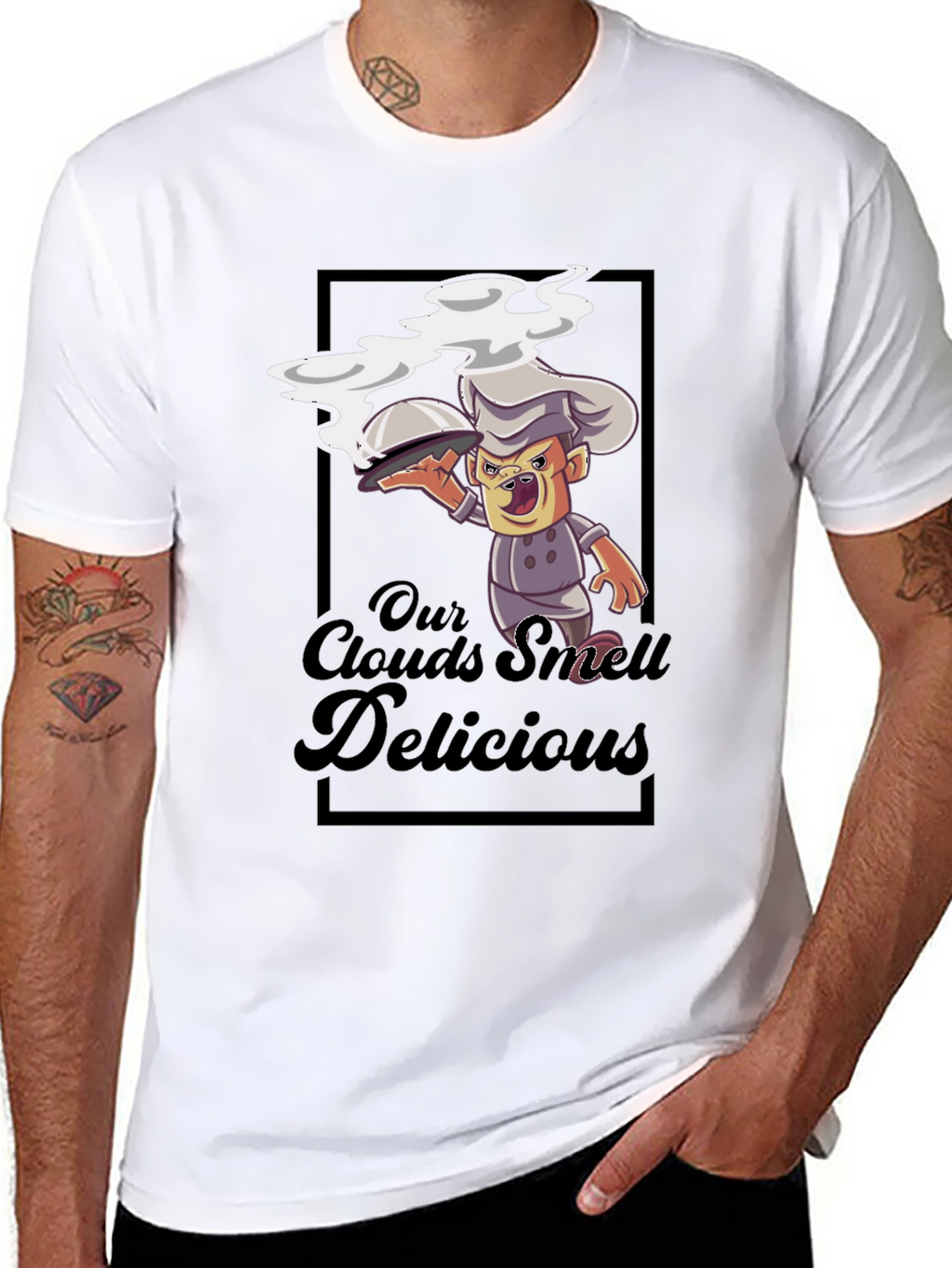 Our Clouds Smell Delicious Black T-Shirt