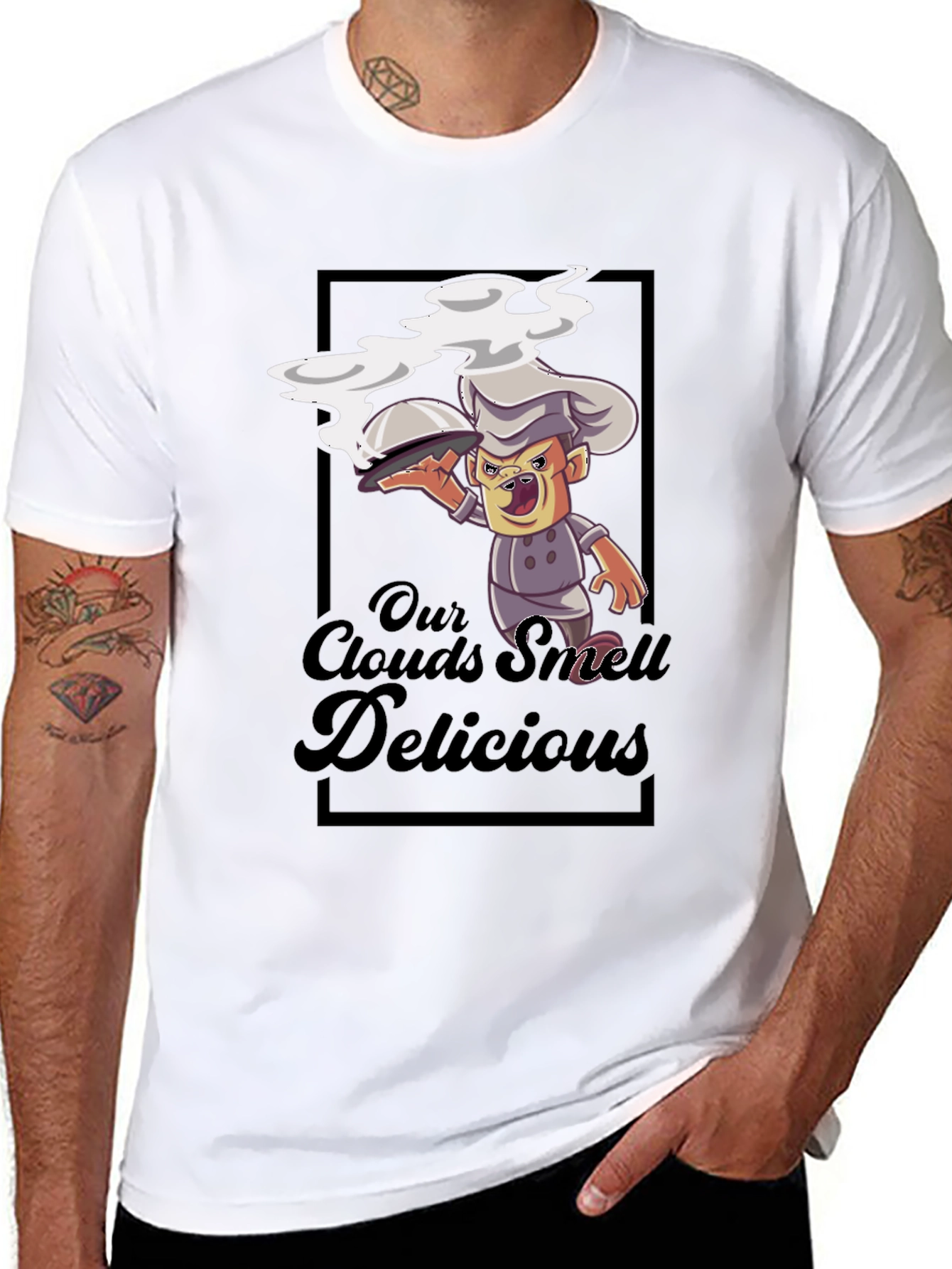 Our Clouds Smell Delicious Black T-Shirt