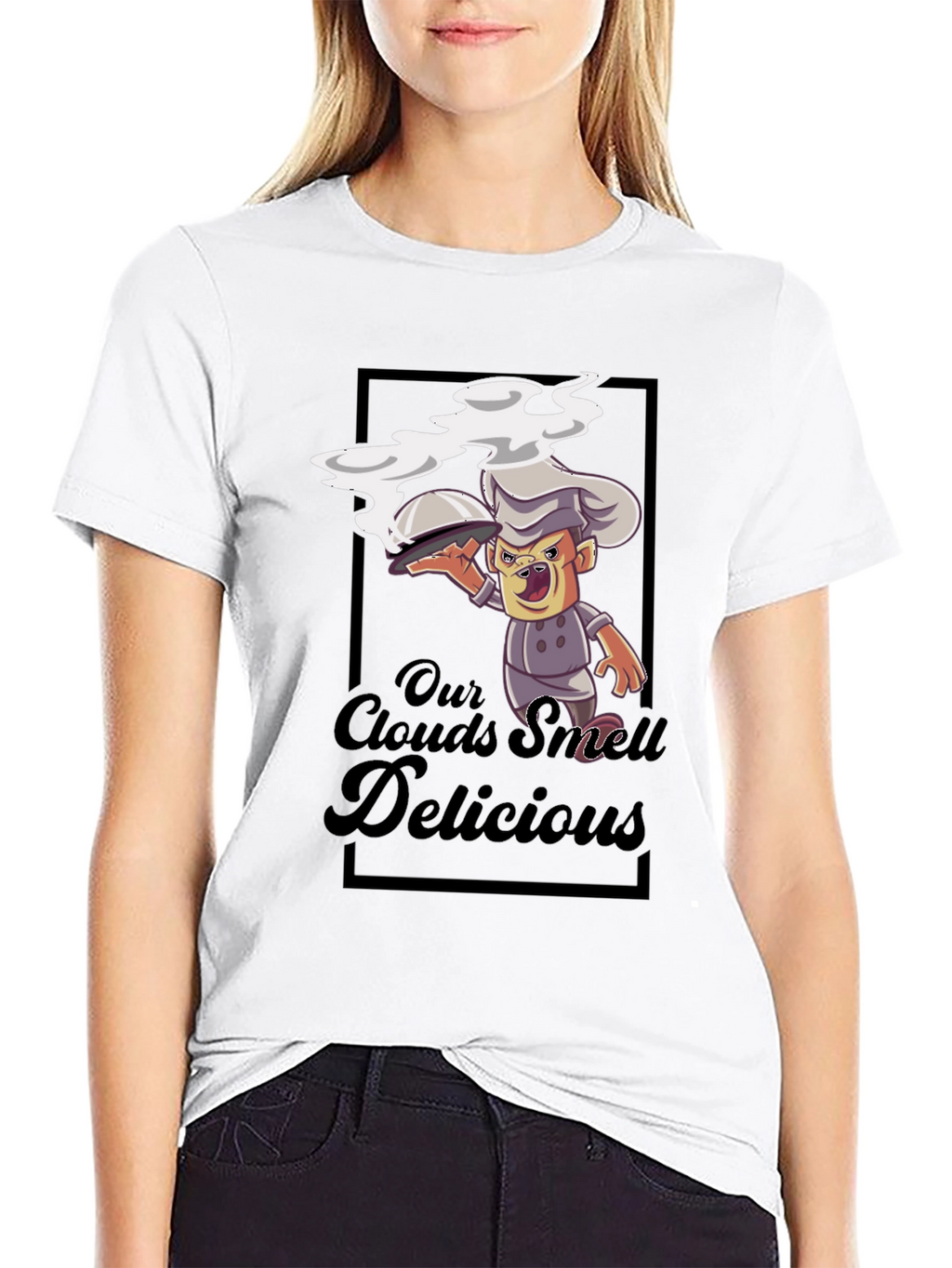 Our Clouds Smell Delicious Black T-Shirt
