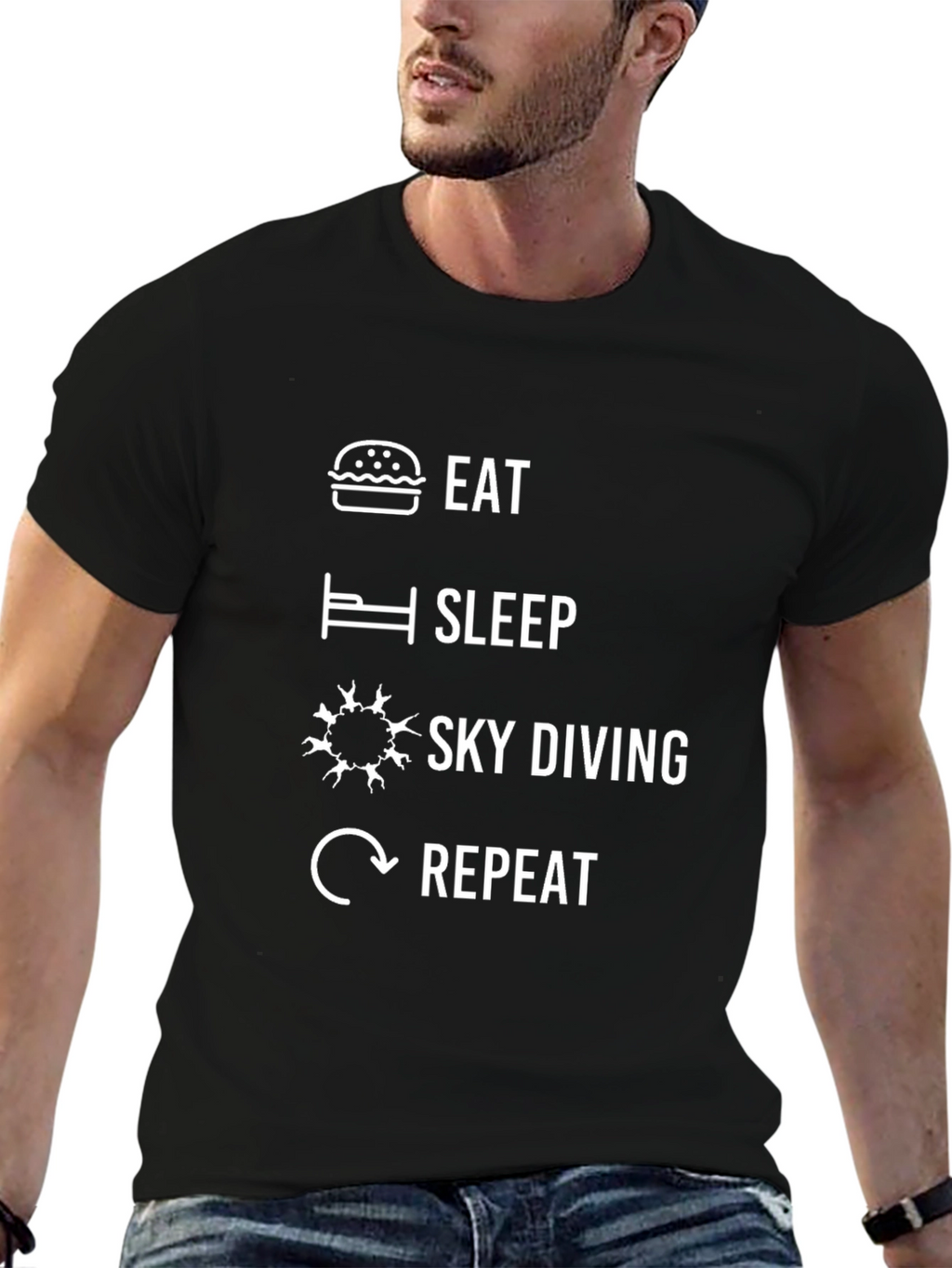 Eat Sleep Skydiving Repeat T-Shirt
