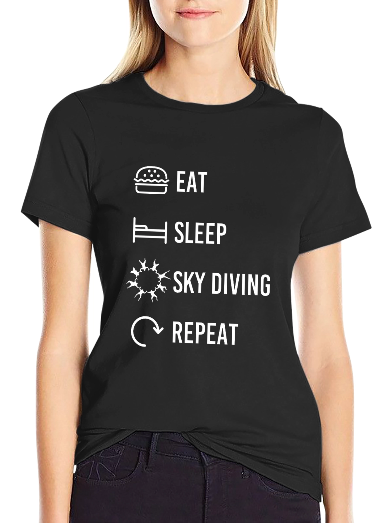 Eat Sleep Skydiving Repeat T-Shirt