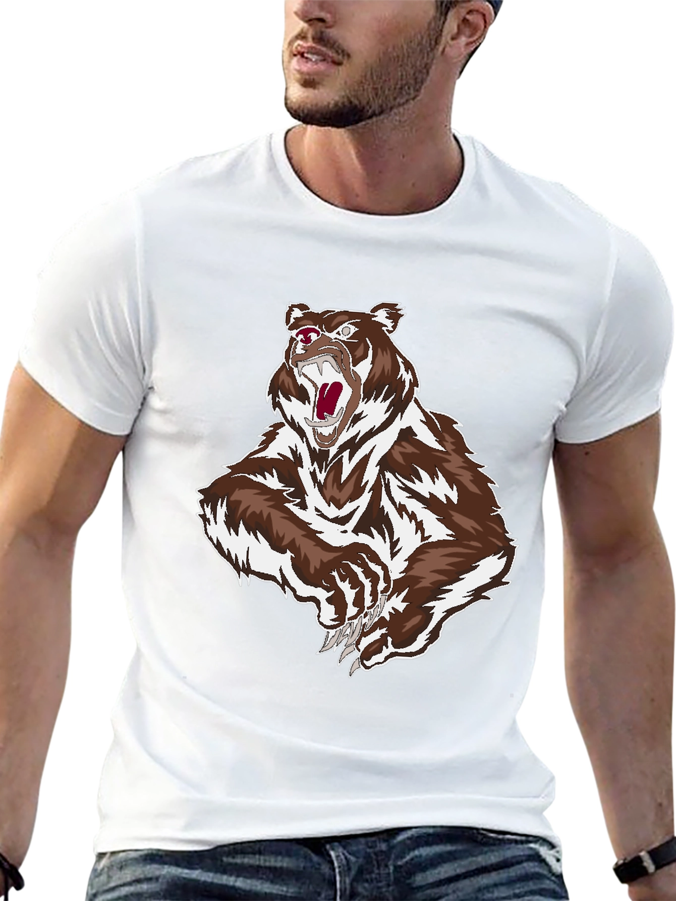 Bear Graphic Black T-Shirt
