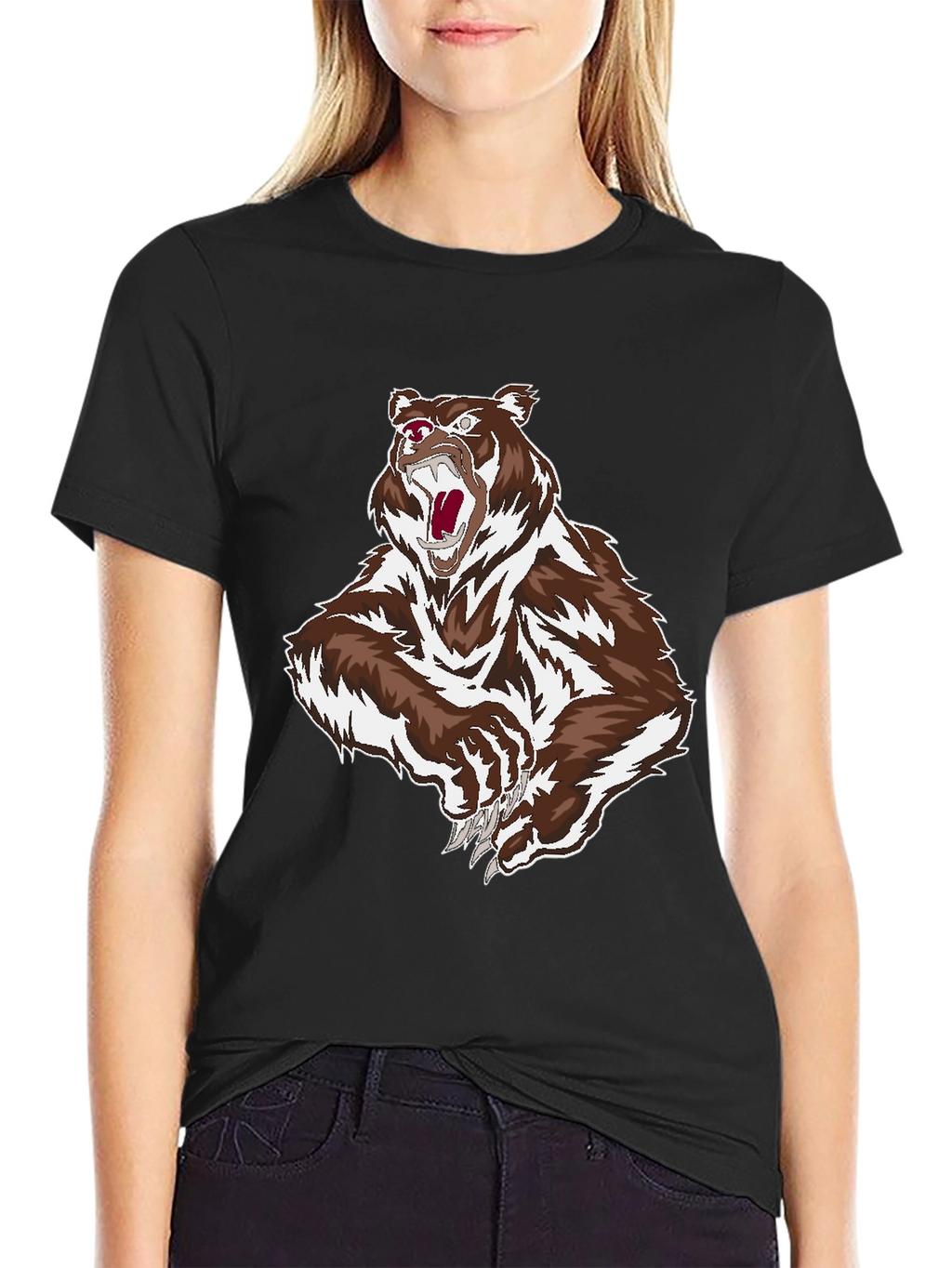 Bear Graphic Black T-Shirt