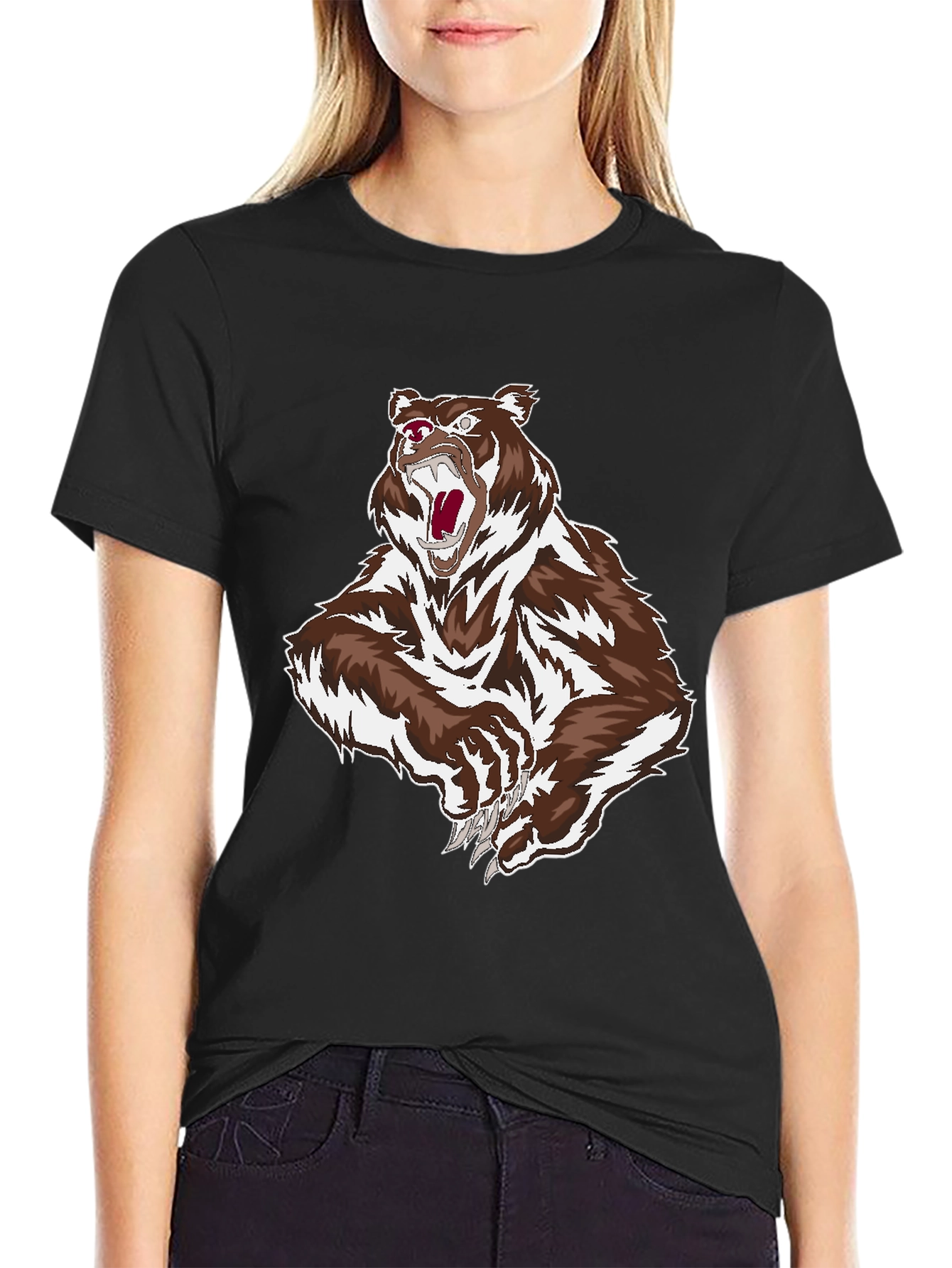 Bear Graphic Black T-Shirt