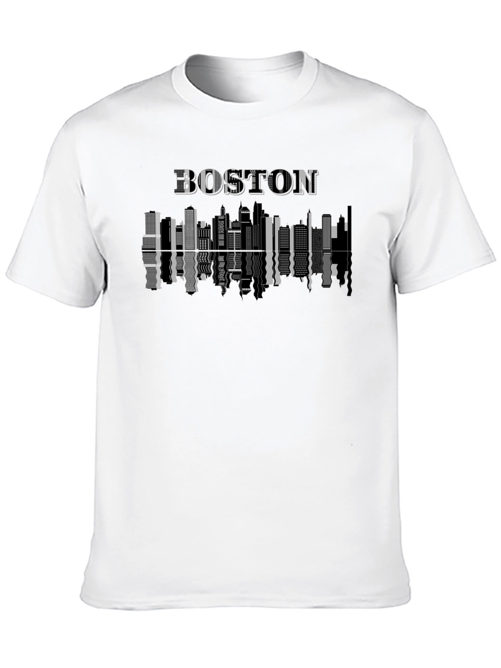 Boston Skyline Graphic Print T-Shirt