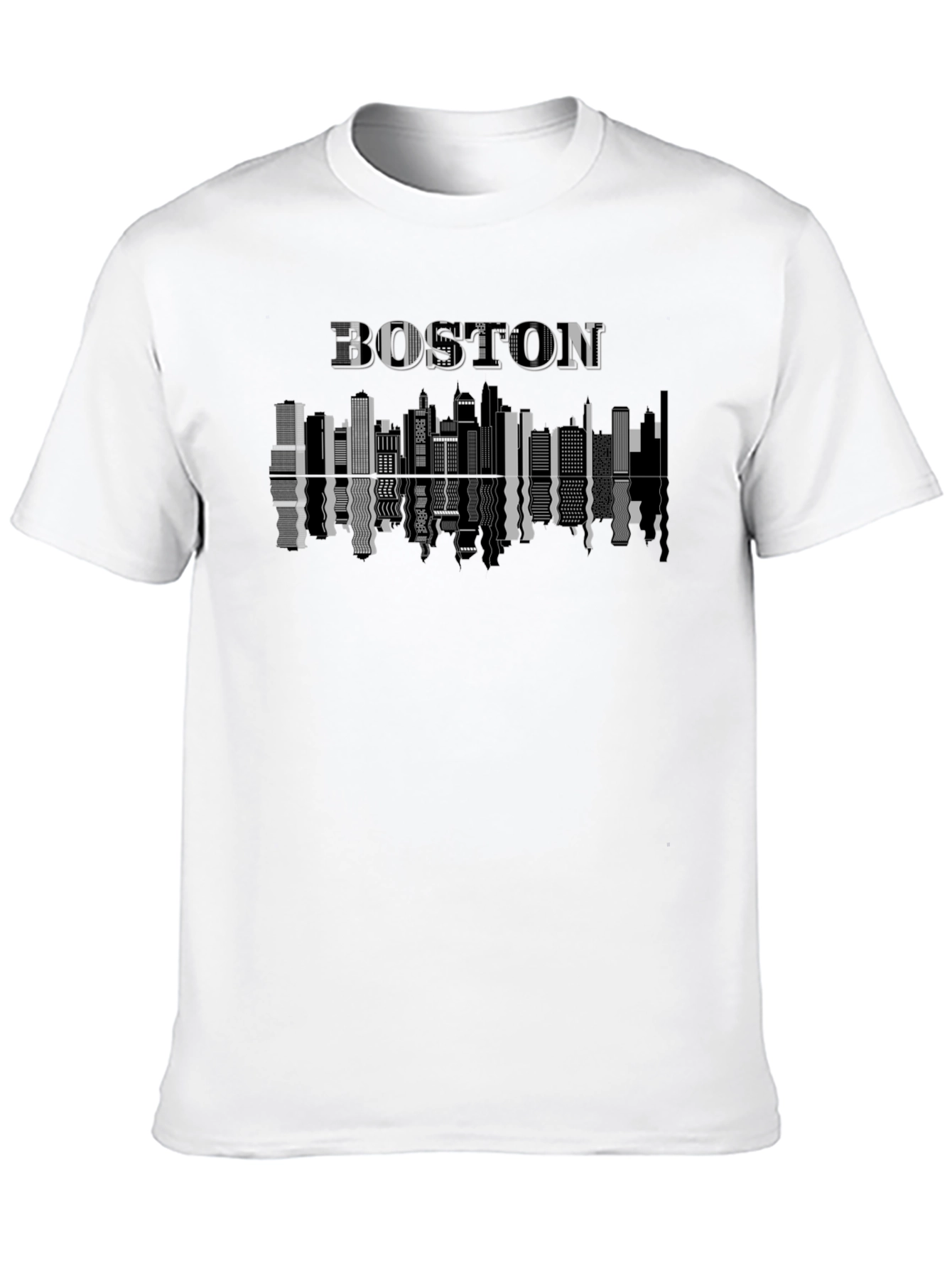 Boston Skyline Graphic Print T-Shirt