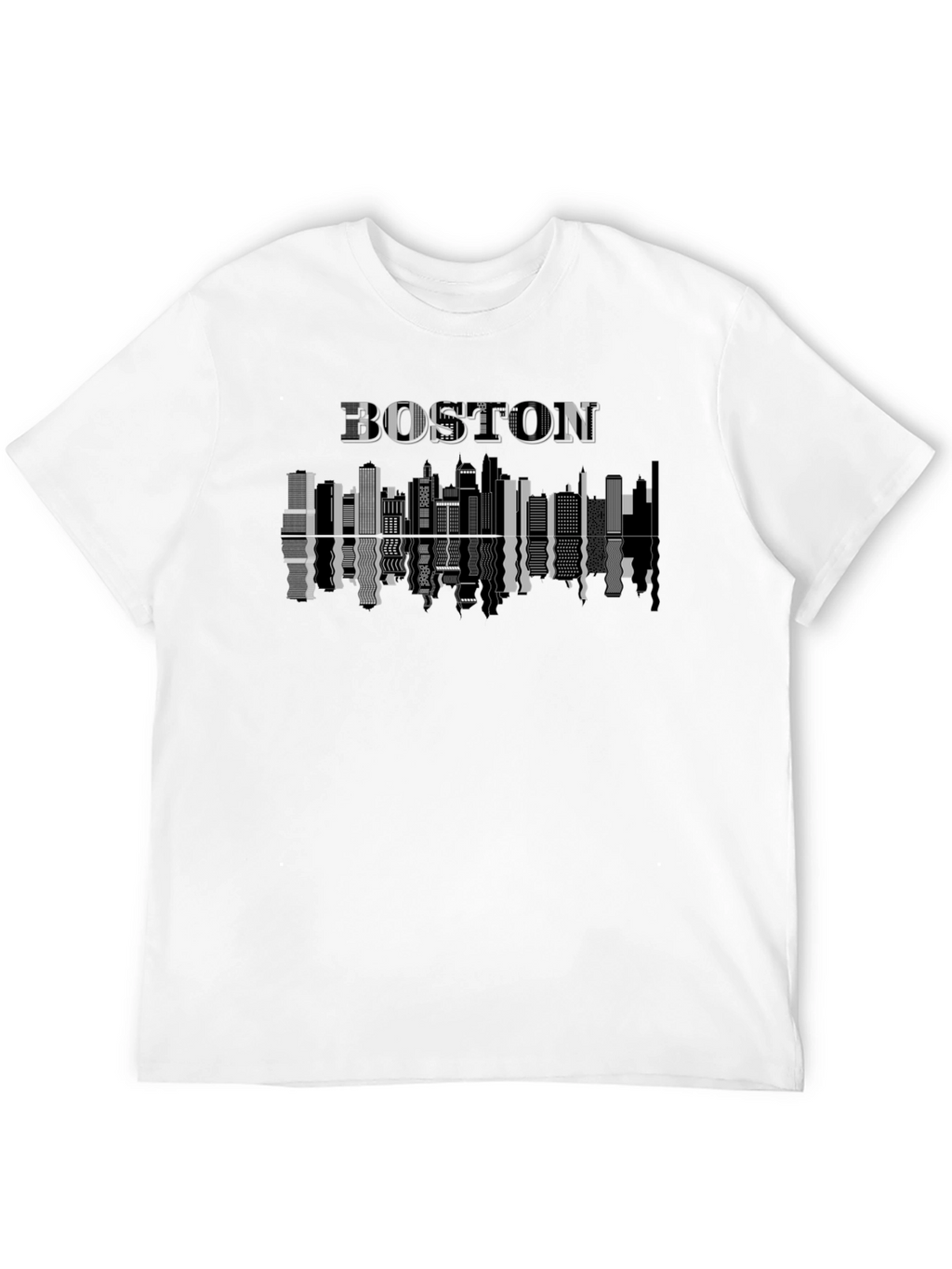 Boston Skyline Graphic Print T-Shirt