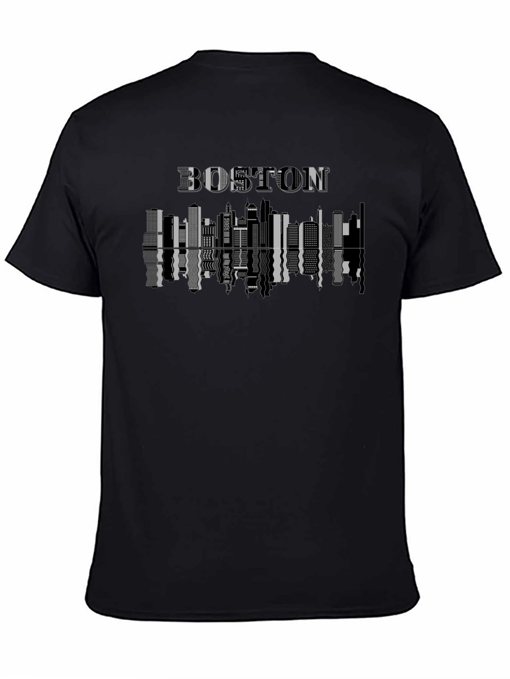 Boston Skyline Graphic Print T-Shirt