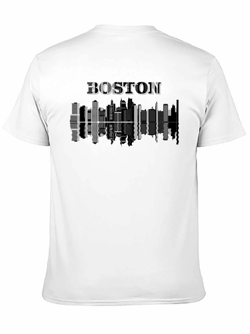 Boston Skyline Graphic Print T-Shirt