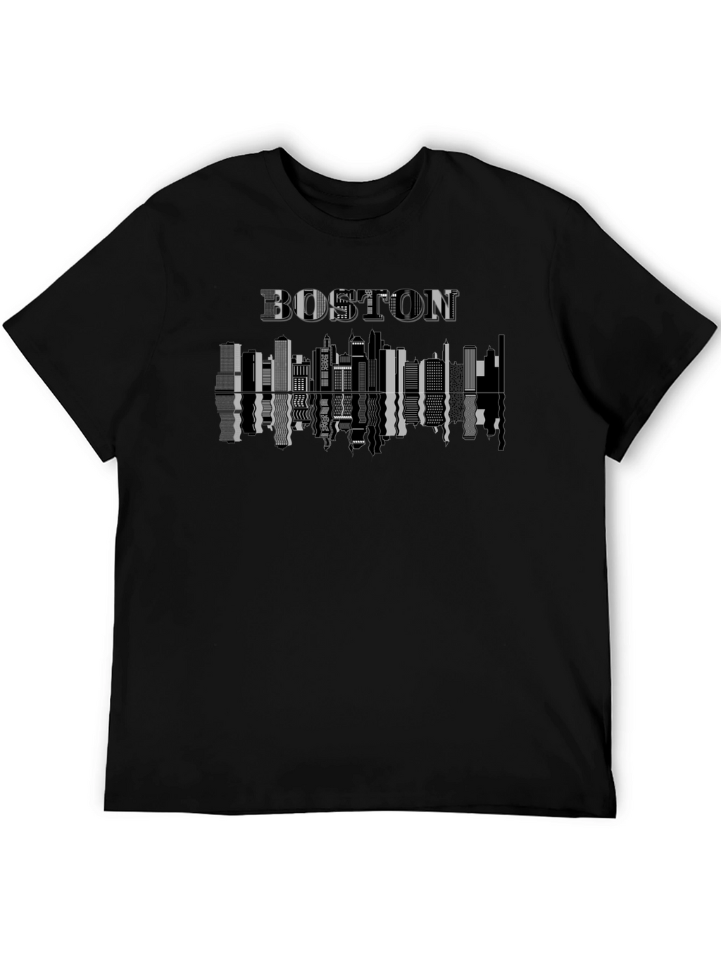 Boston Skyline Graphic Print T-Shirt