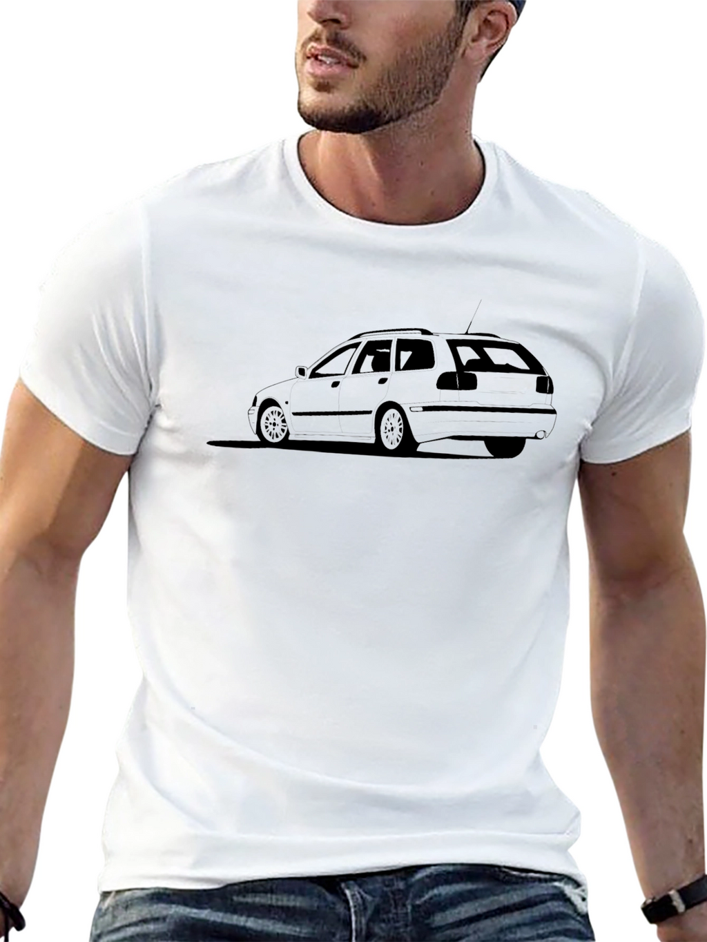 Car Silhouette Black T-Shirt