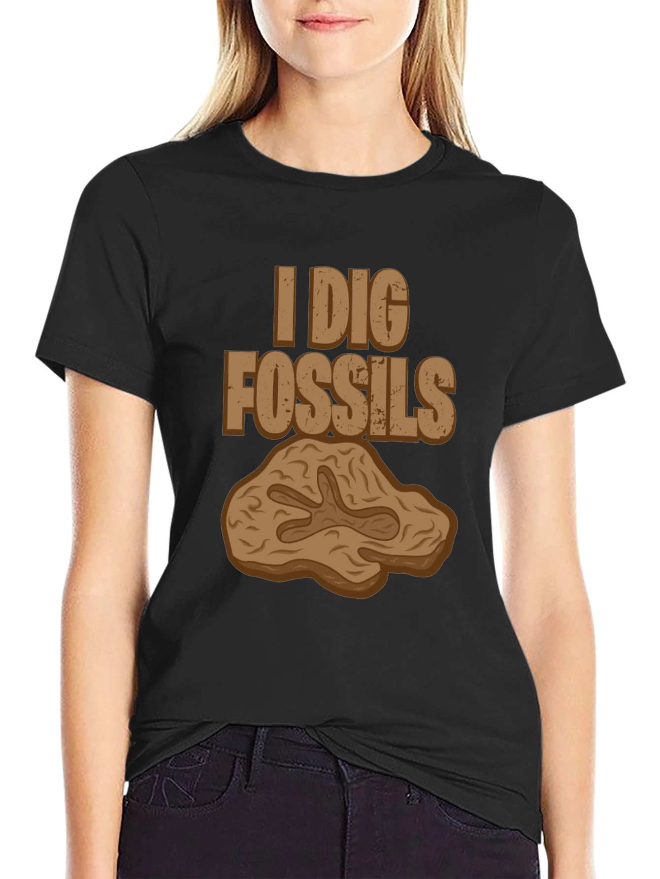 I Dig Fossils Graphic T-Shirt - Paleontology Tee