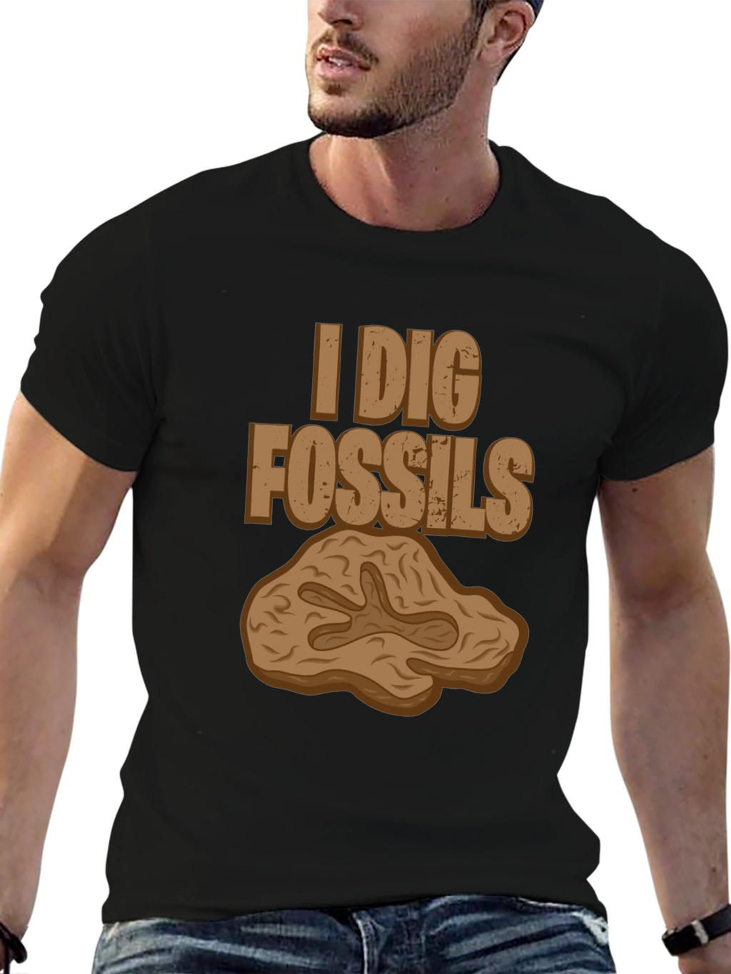 I Dig Fossils Graphic T-Shirt - Paleontology Tee