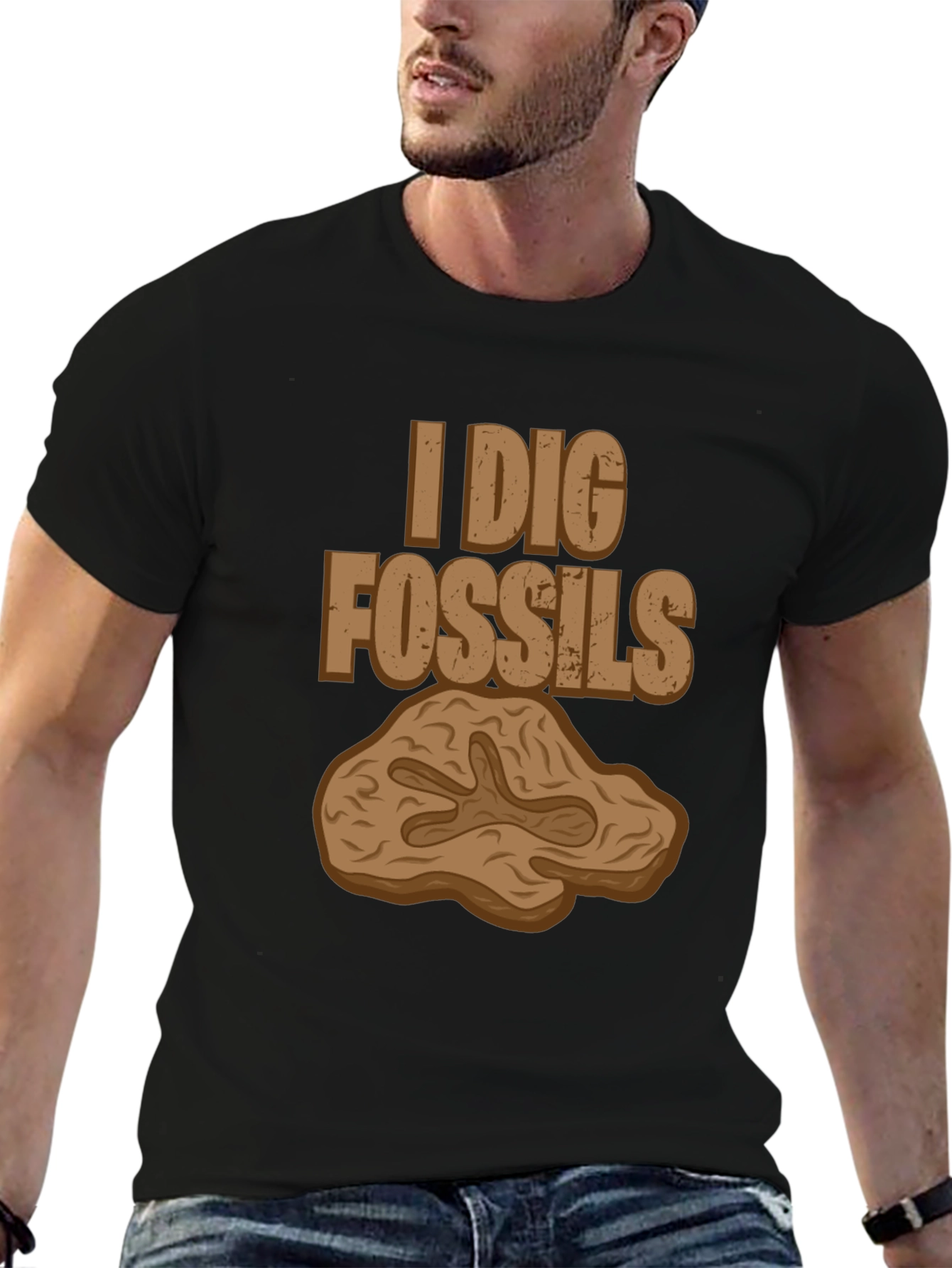I Dig Fossils Graphic T-Shirt - Paleontology Tee