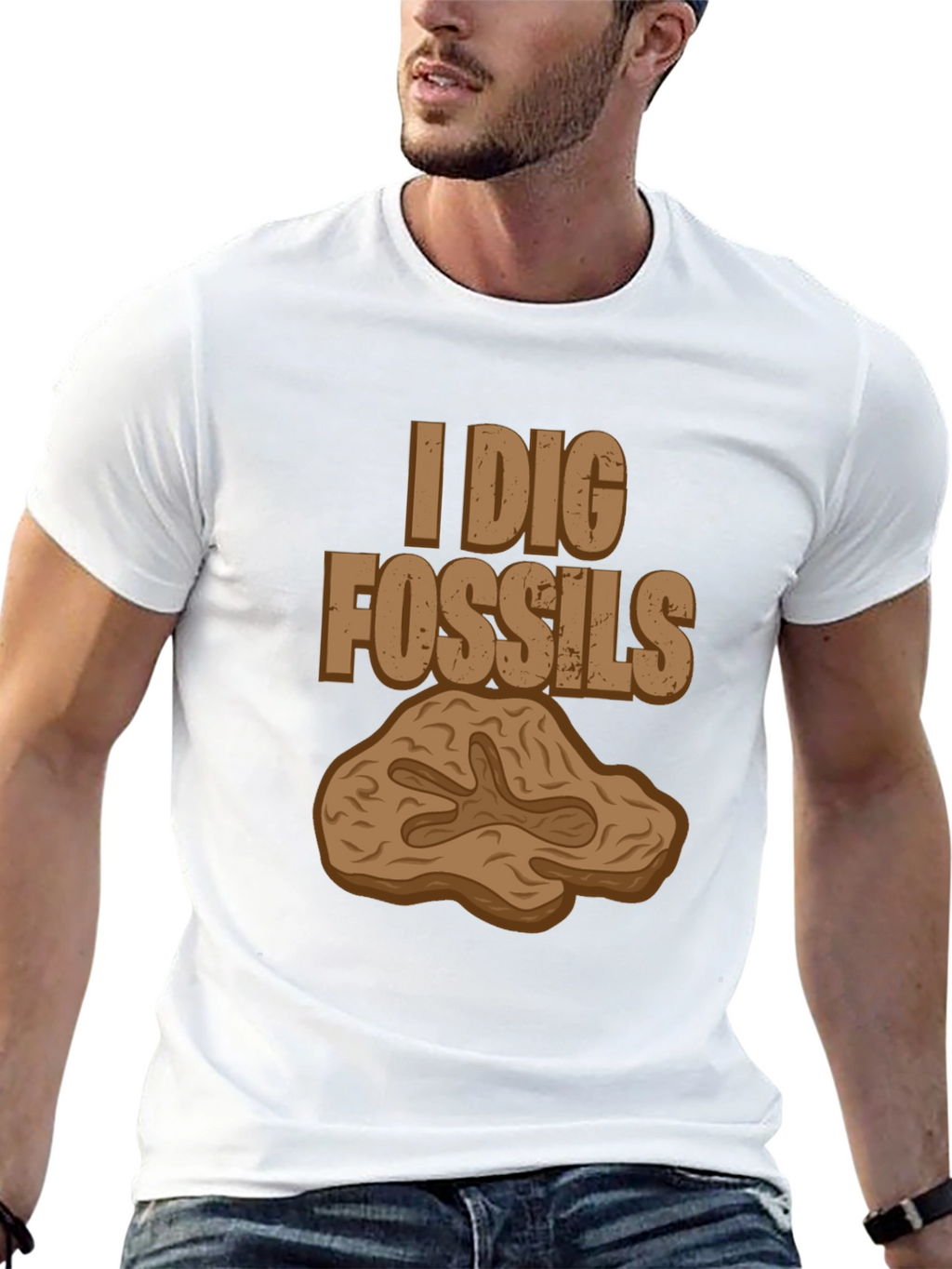 I Dig Fossils Graphic T-Shirt - Paleontology Tee