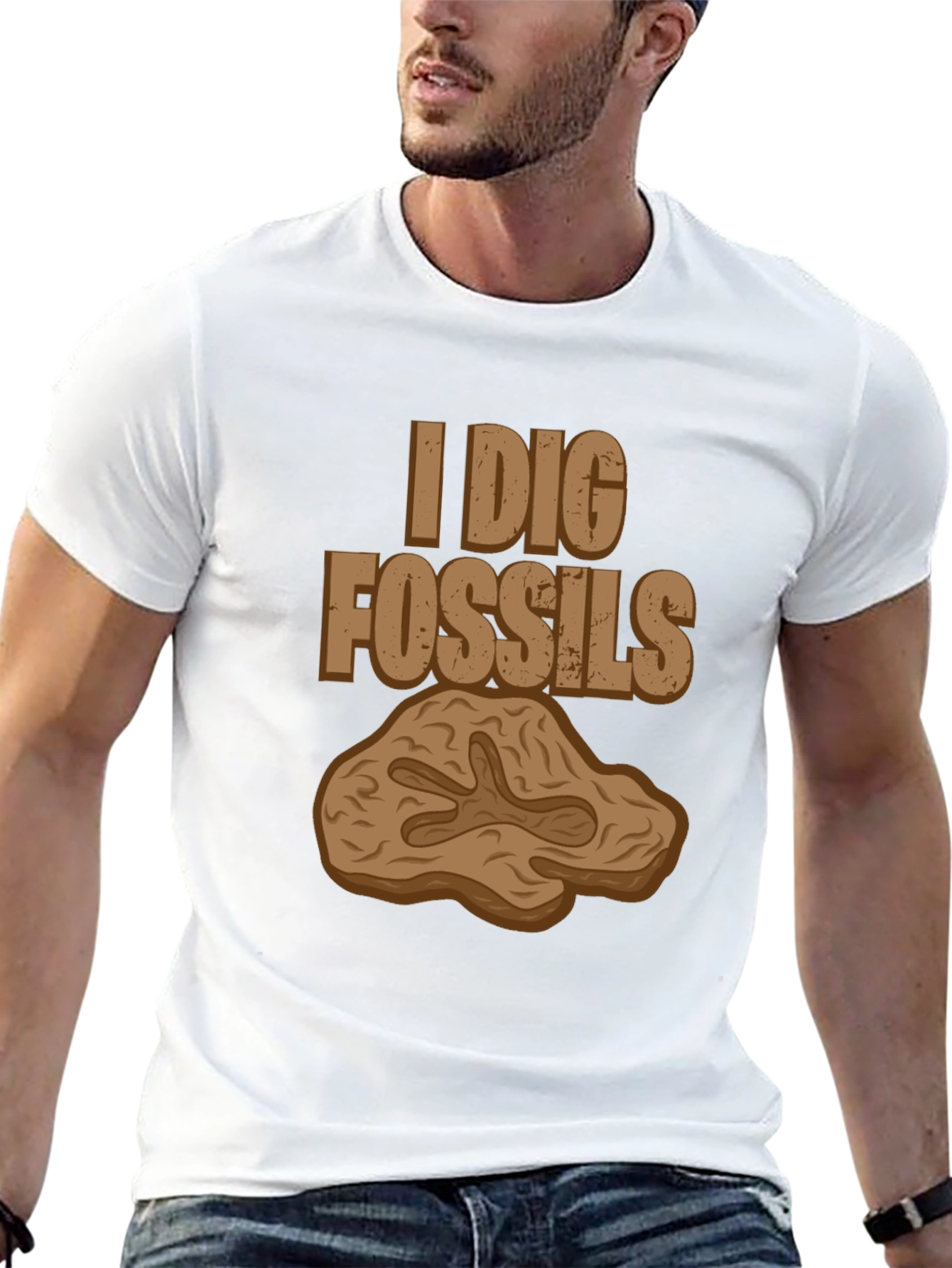 I Dig Fossils Graphic T-Shirt - Paleontology Tee