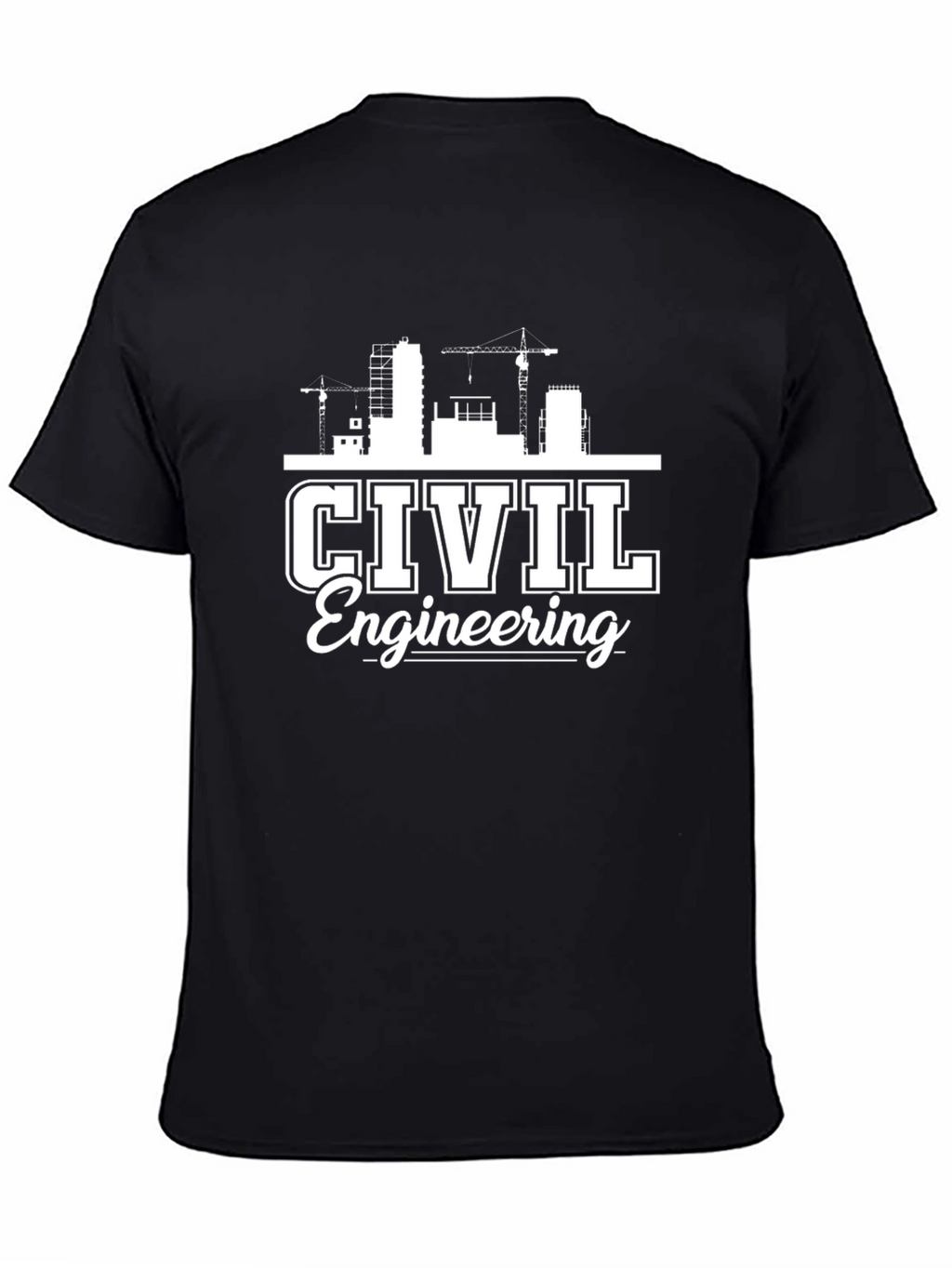Civil Engineering Graphic Tee - Black Cotton