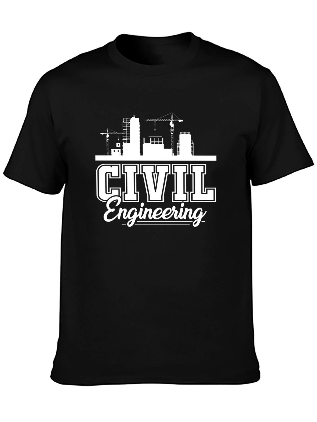 Civil Engineering Graphic Tee - Black Cotton