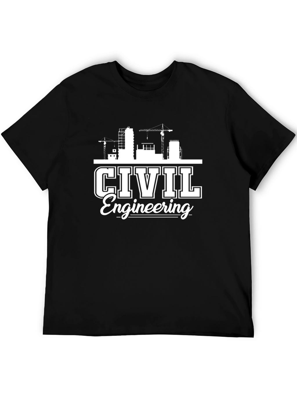 Civil Engineering Graphic Tee - Black Cotton
