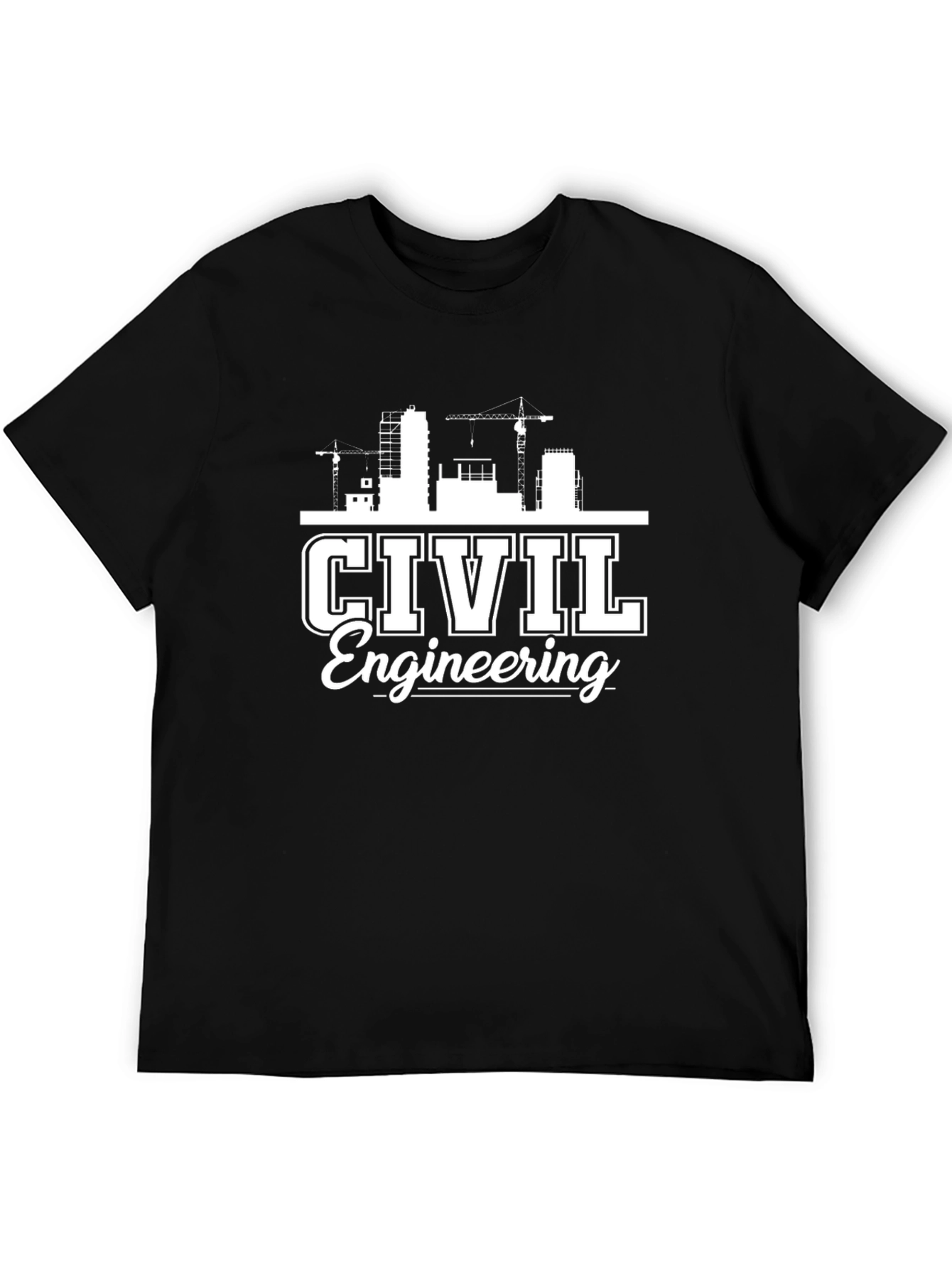 Civil Engineering Graphic Tee - Black Cotton