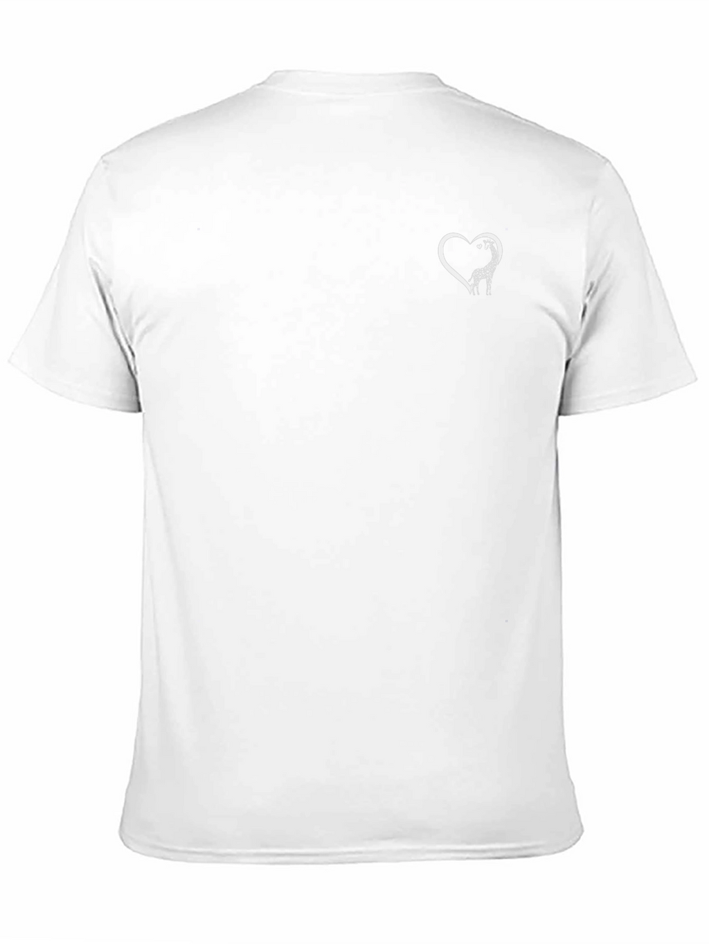 Giraffe Heart Graphic Tee - Black Cotton Blend T-Shirt
