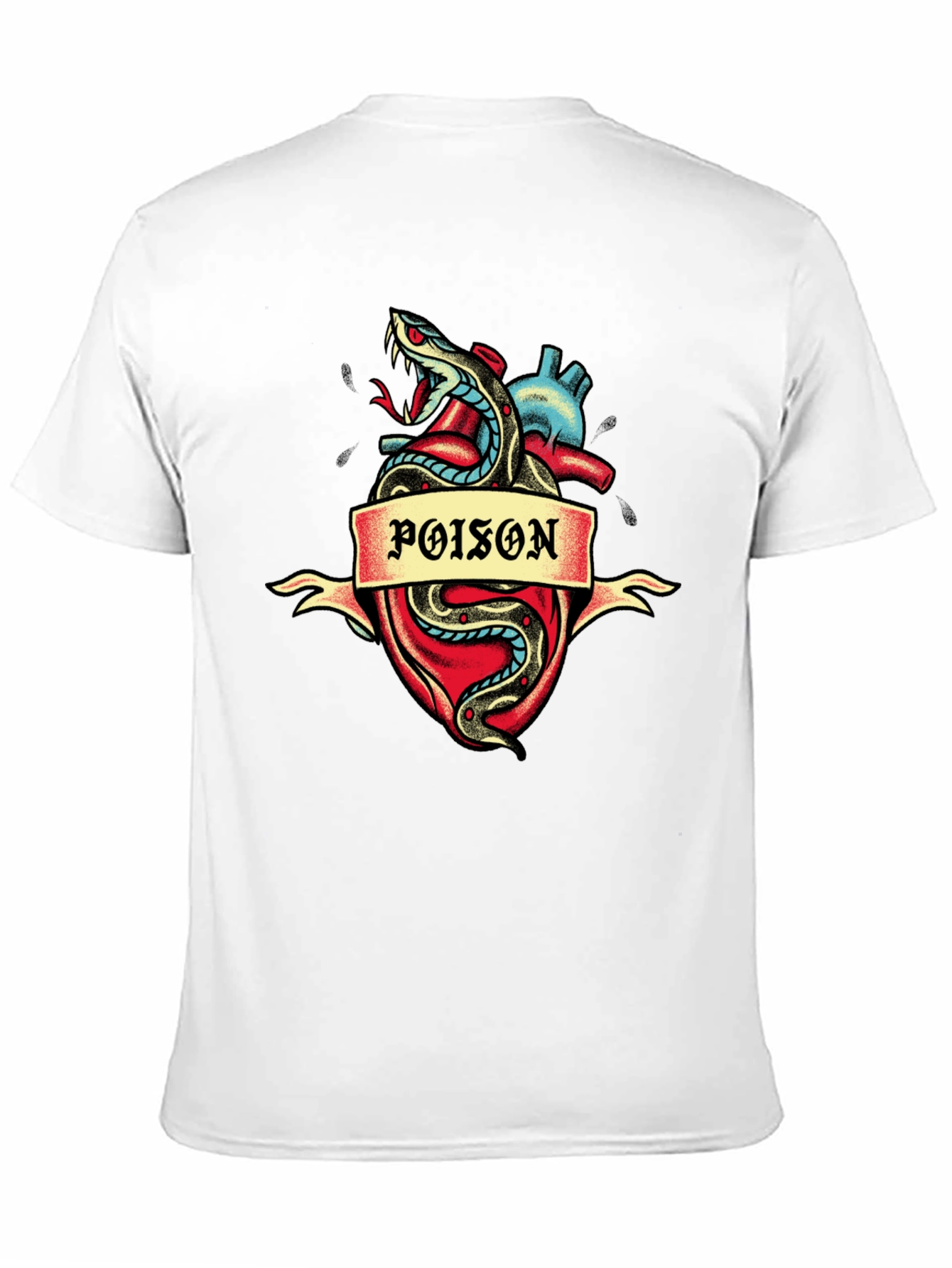 Poison Heart Snake Graphic Tee - Dark Style