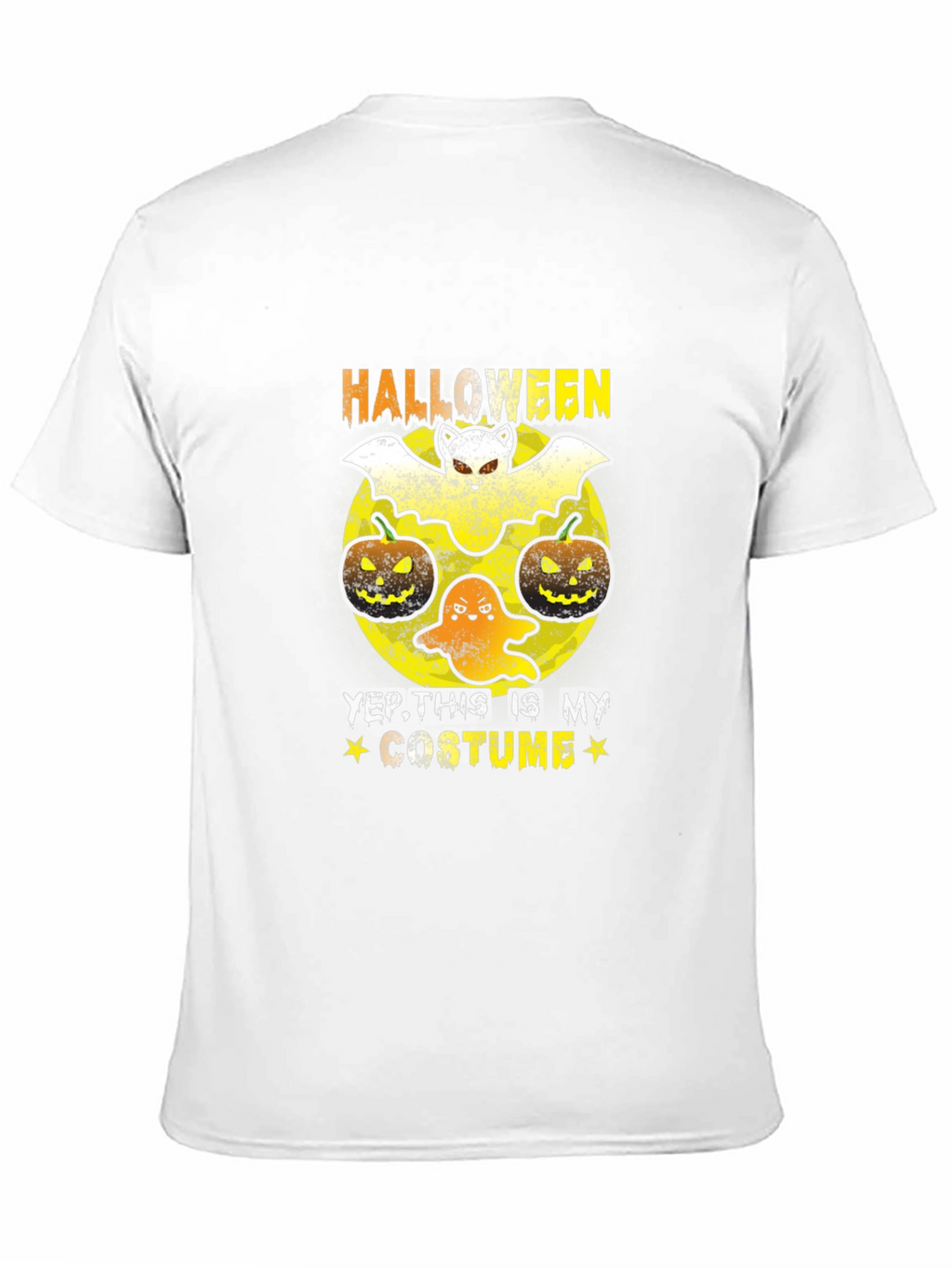 Halloween Costume T-Shirt: Bat Ghost and Pumpkins