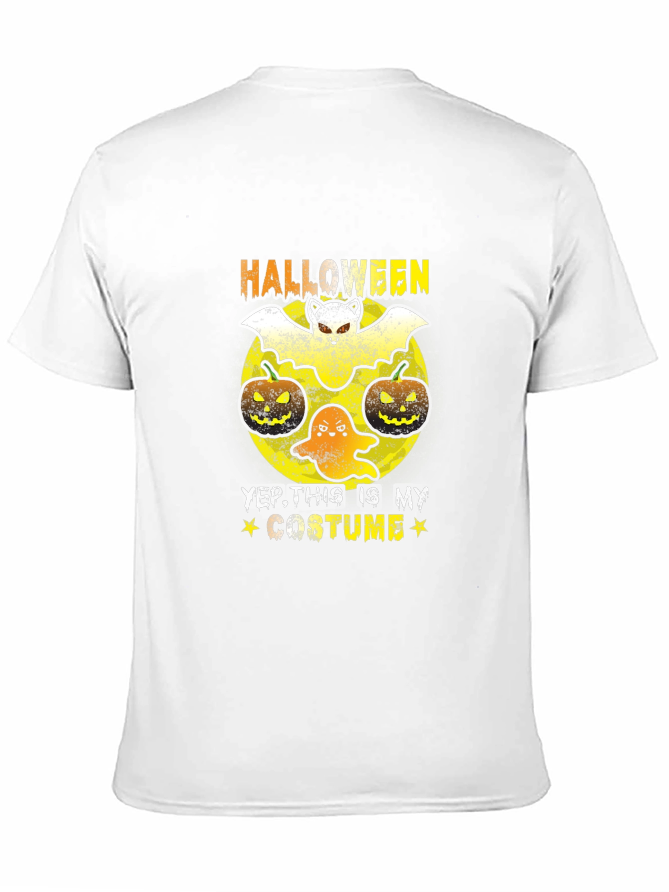 Halloween Costume T-Shirt: Bat Ghost and Pumpkins