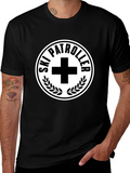 Ski Patrol T-Shirt - Black with White Emblem
