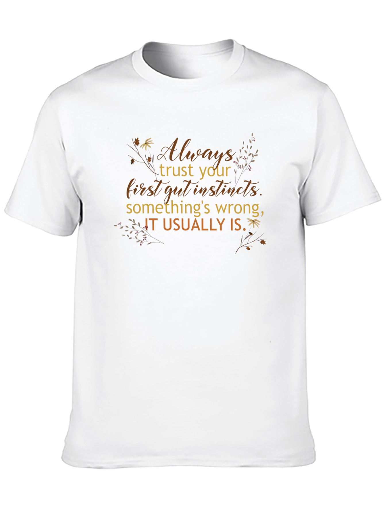 Trust Your Gut Instincts Black Graphic Tee