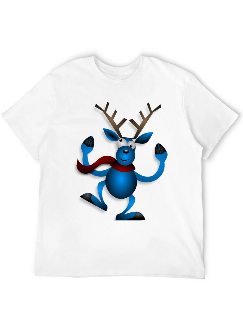 Festive Reindeer Graphic Tee - Holiday Cheer