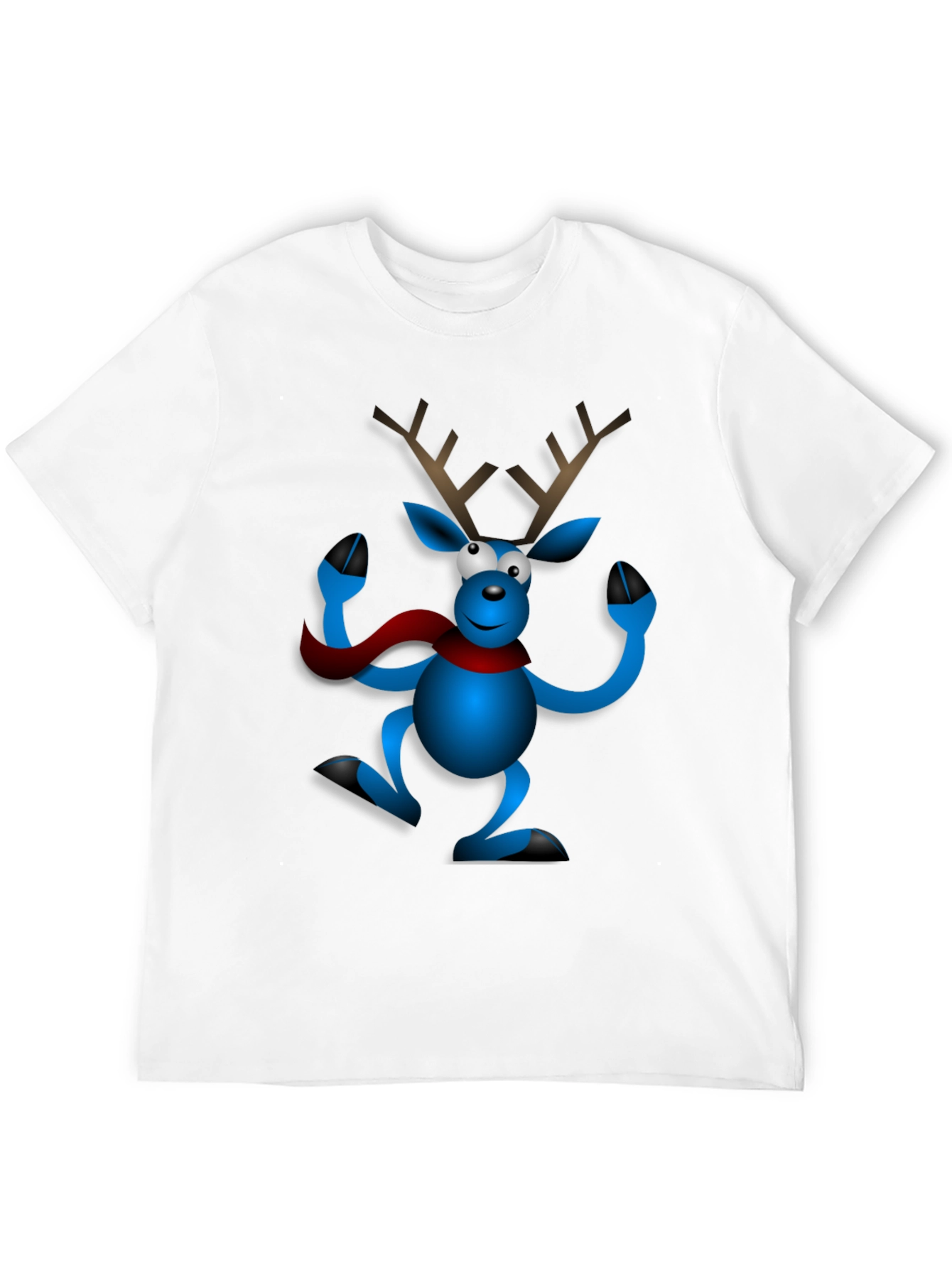 Festive Reindeer Graphic Tee - Holiday Cheer