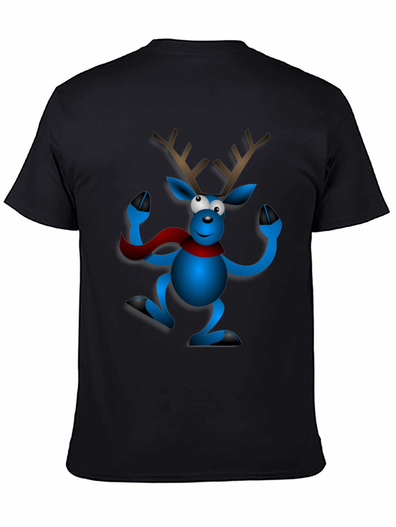 Festive Reindeer Graphic Tee - Holiday Cheer