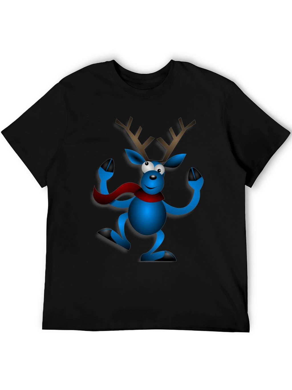Festive Reindeer Graphic Tee - Holiday Cheer