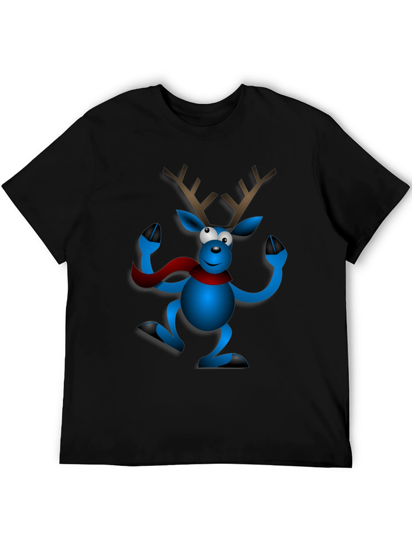 Festive Reindeer Graphic Tee - Holiday Cheer