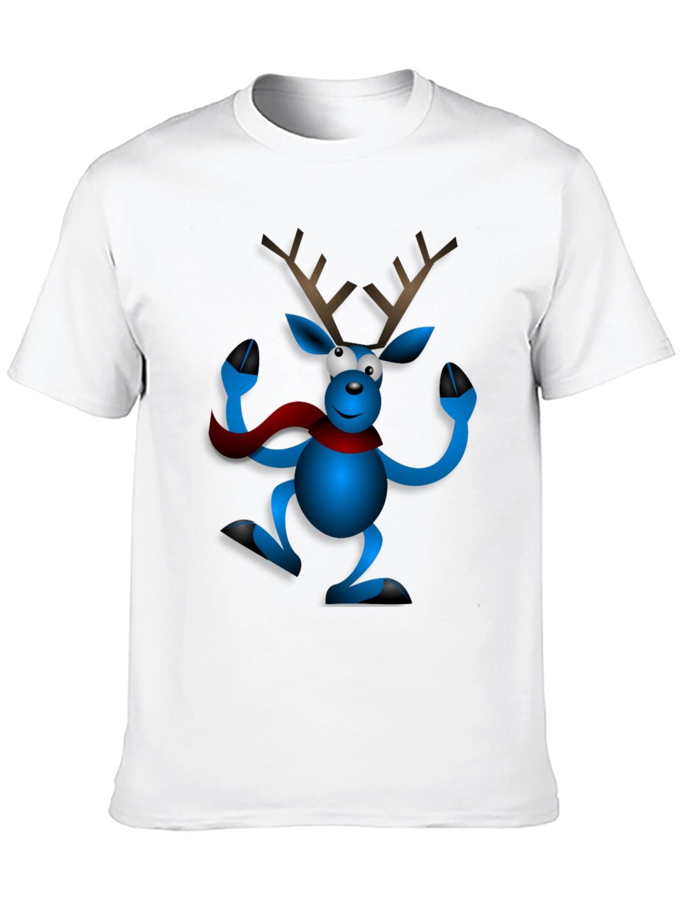 Festive Reindeer Graphic Tee - Holiday Cheer