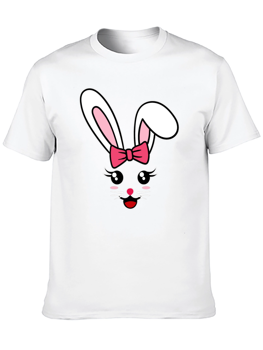 Cute Easter Bunny Bow Graphic T-Shirt