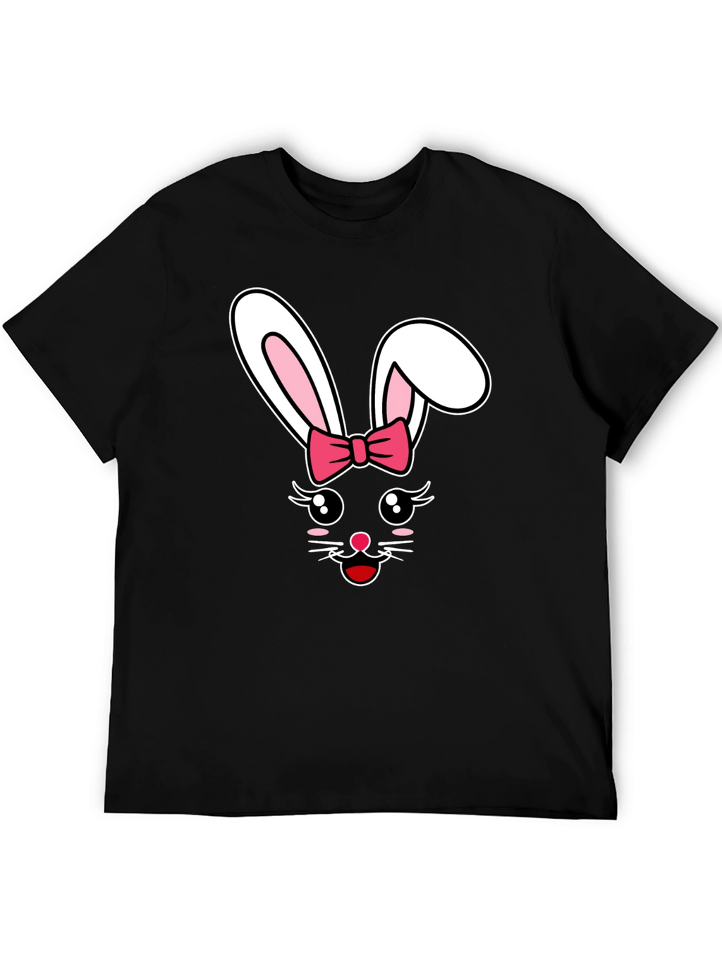 Cute Easter Bunny Bow Graphic T-Shirt