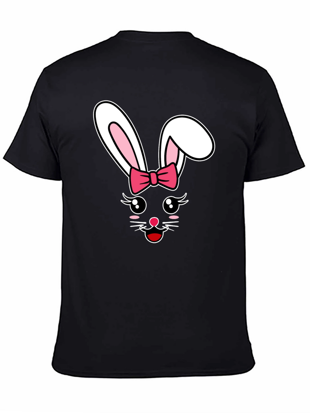 Cute Easter Bunny Bow Graphic T-Shirt