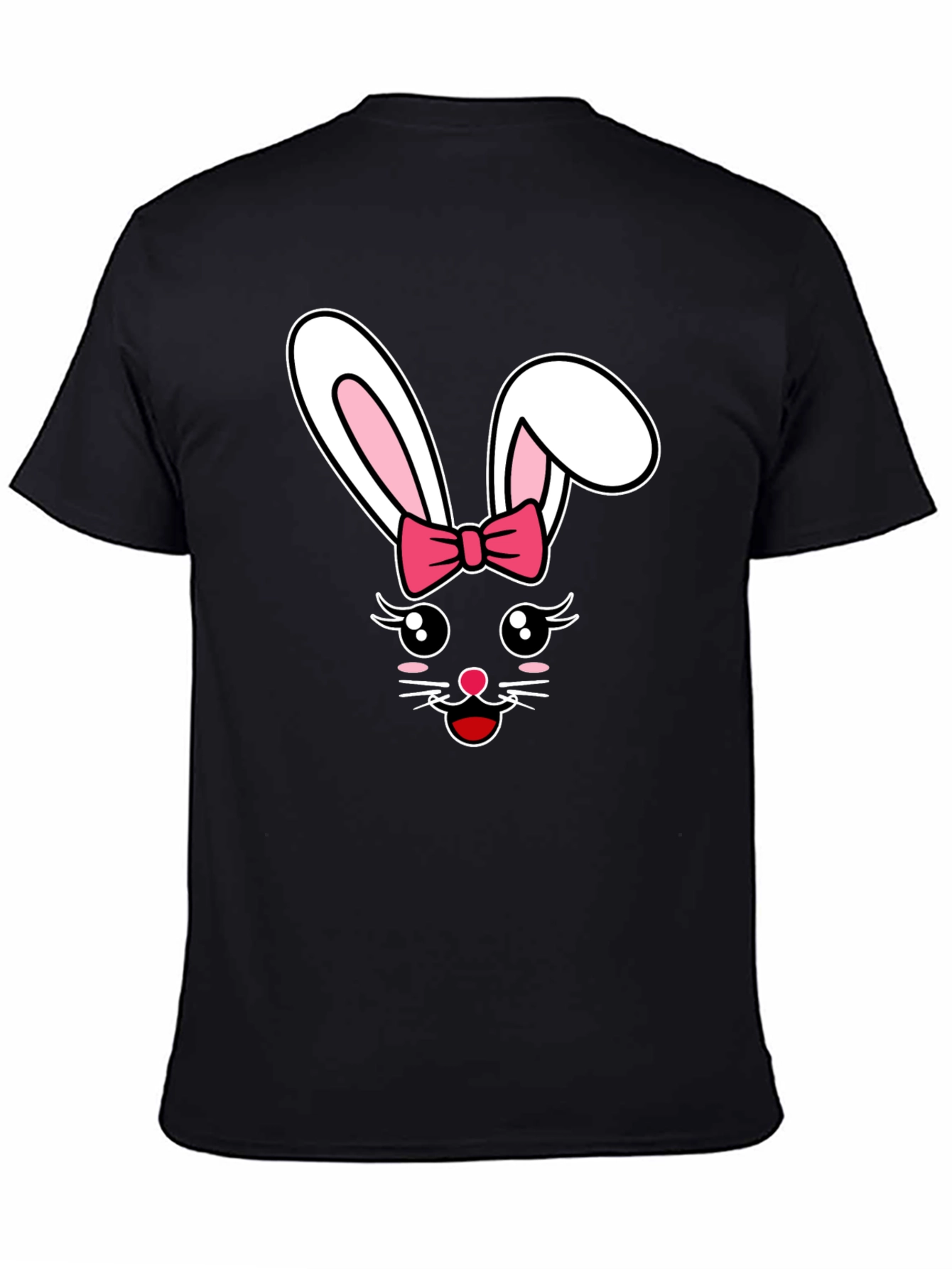 Cute Easter Bunny Bow Graphic T-Shirt