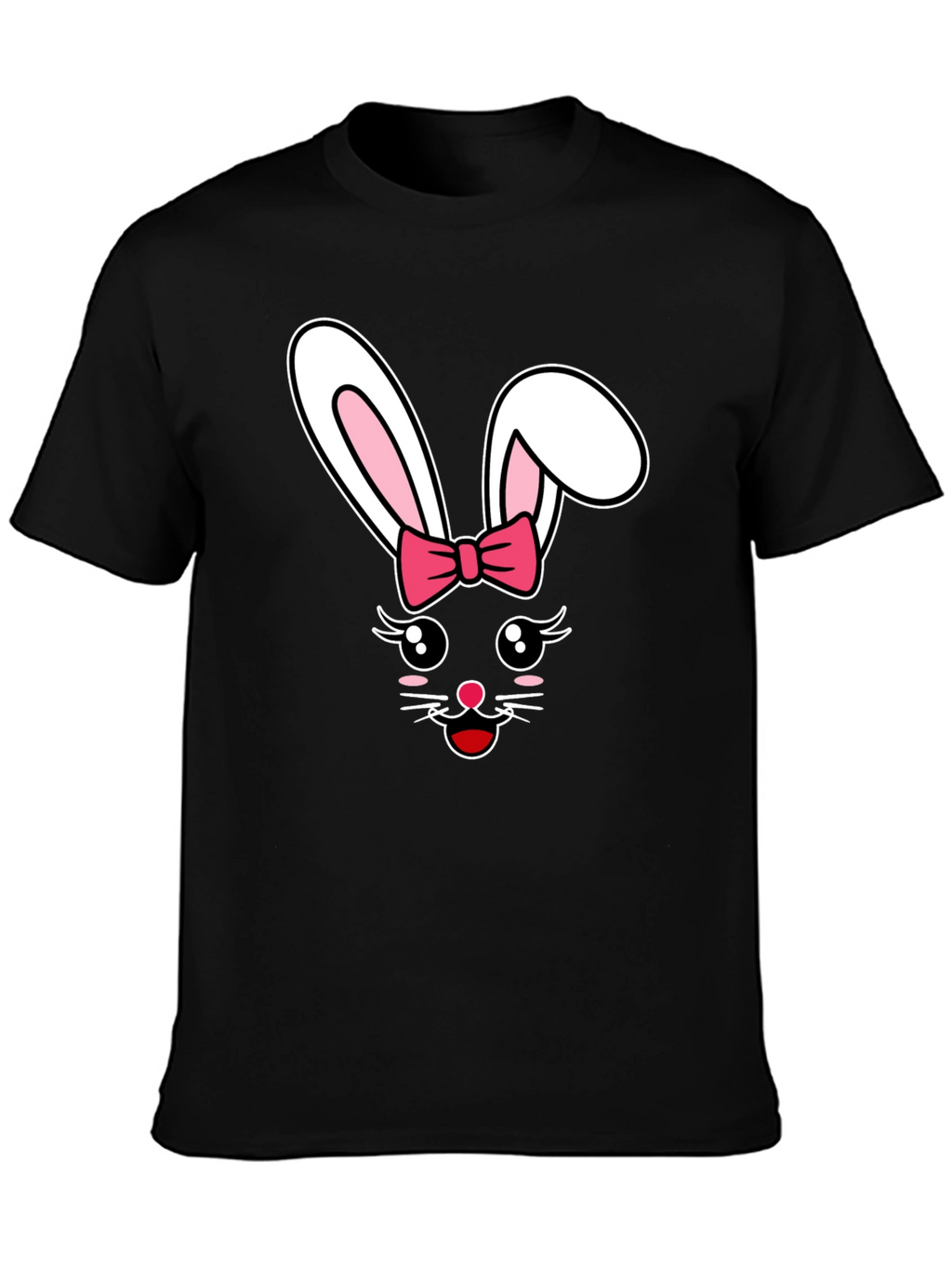Cute Easter Bunny Bow Graphic T-Shirt