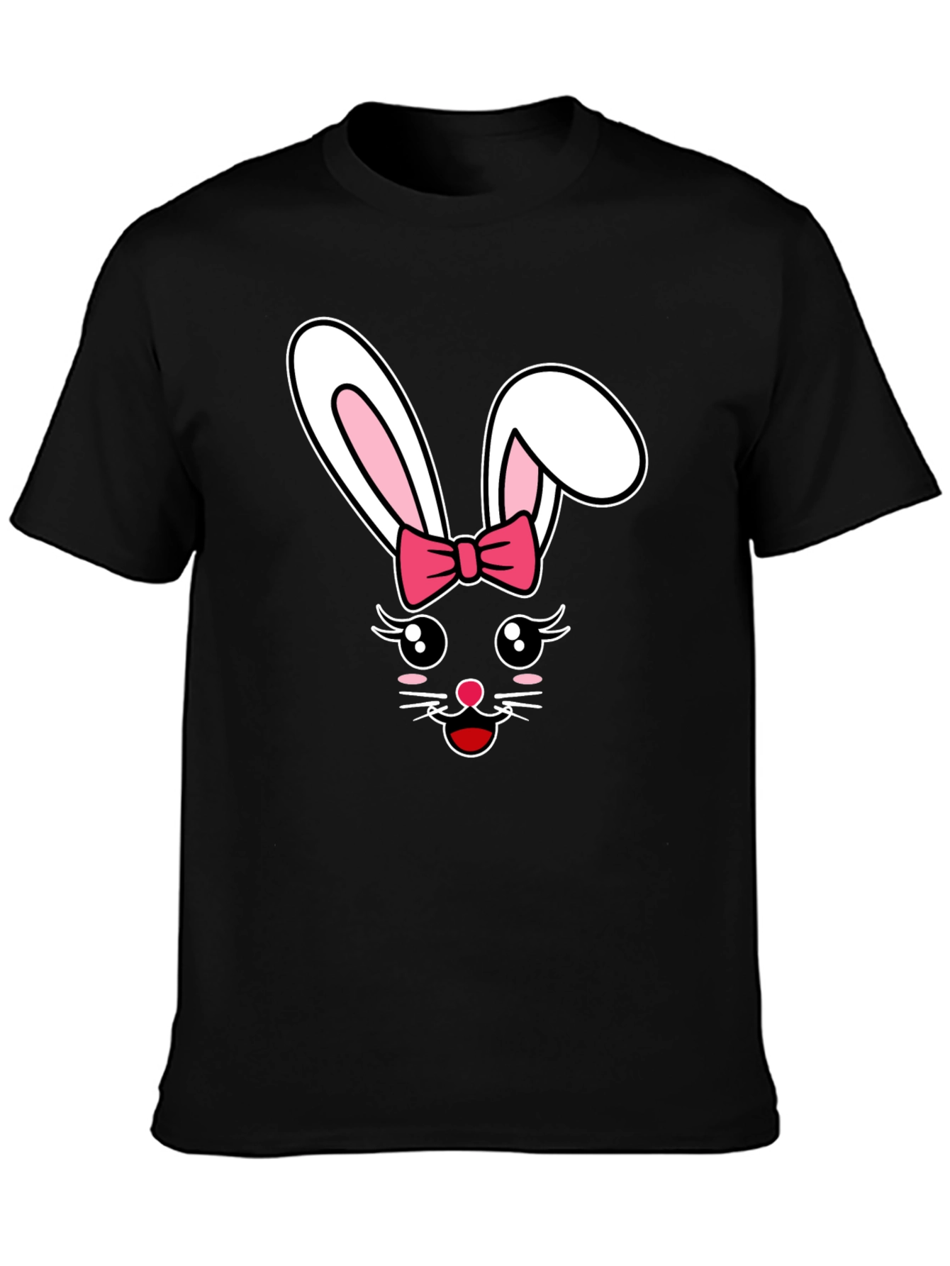 Cute Easter Bunny Bow Graphic T-Shirt