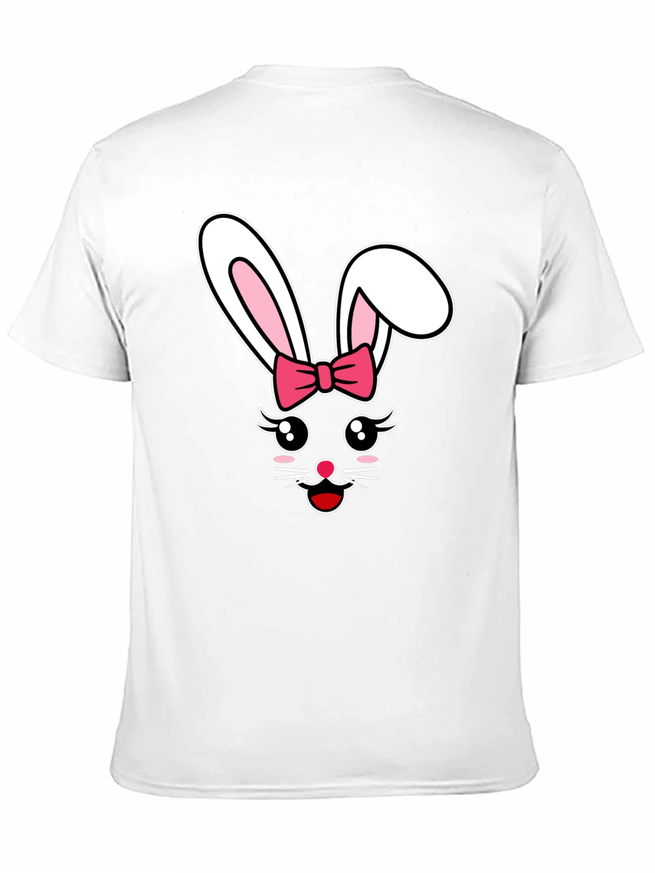 Cute Easter Bunny Bow Graphic T-Shirt