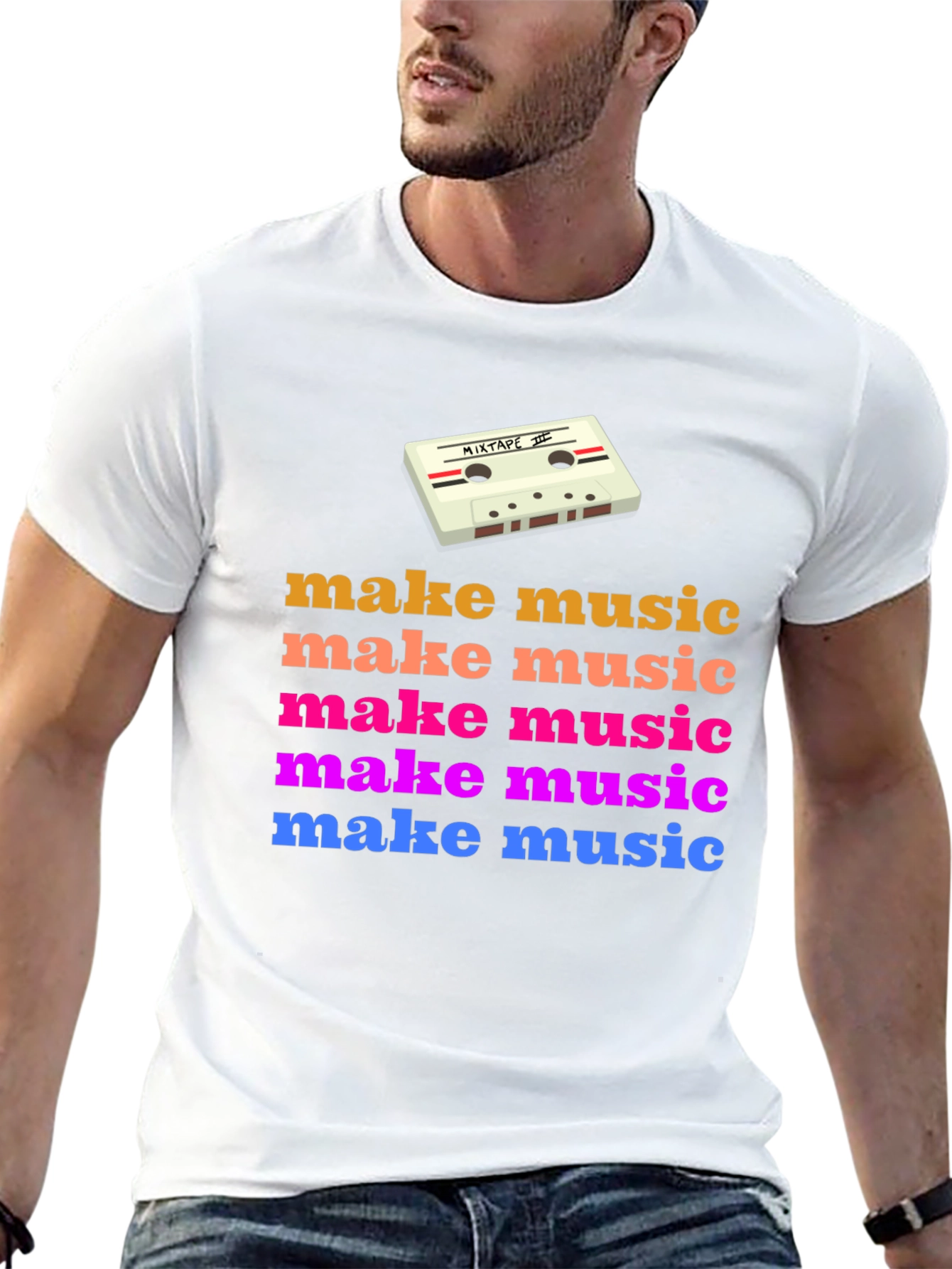 Retro Make Music Graphic Tee