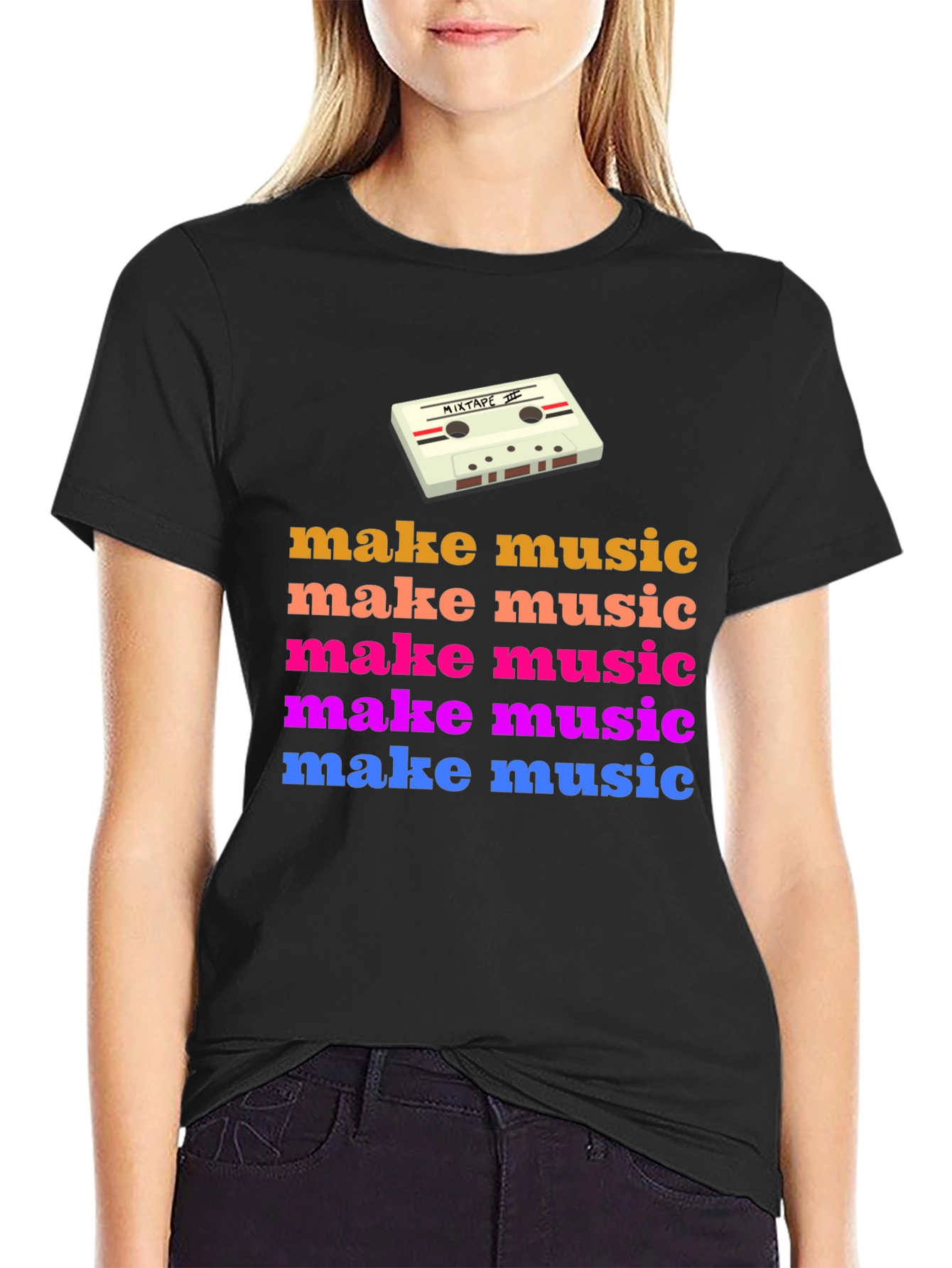 Retro Make Music Graphic Tee