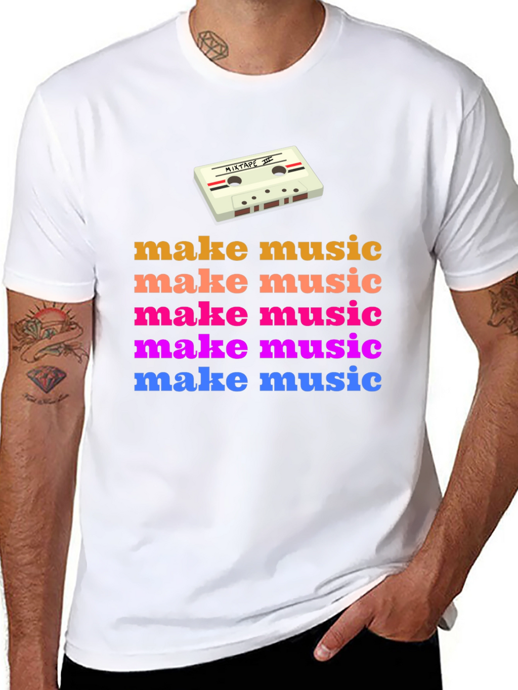 Retro Make Music Graphic Tee