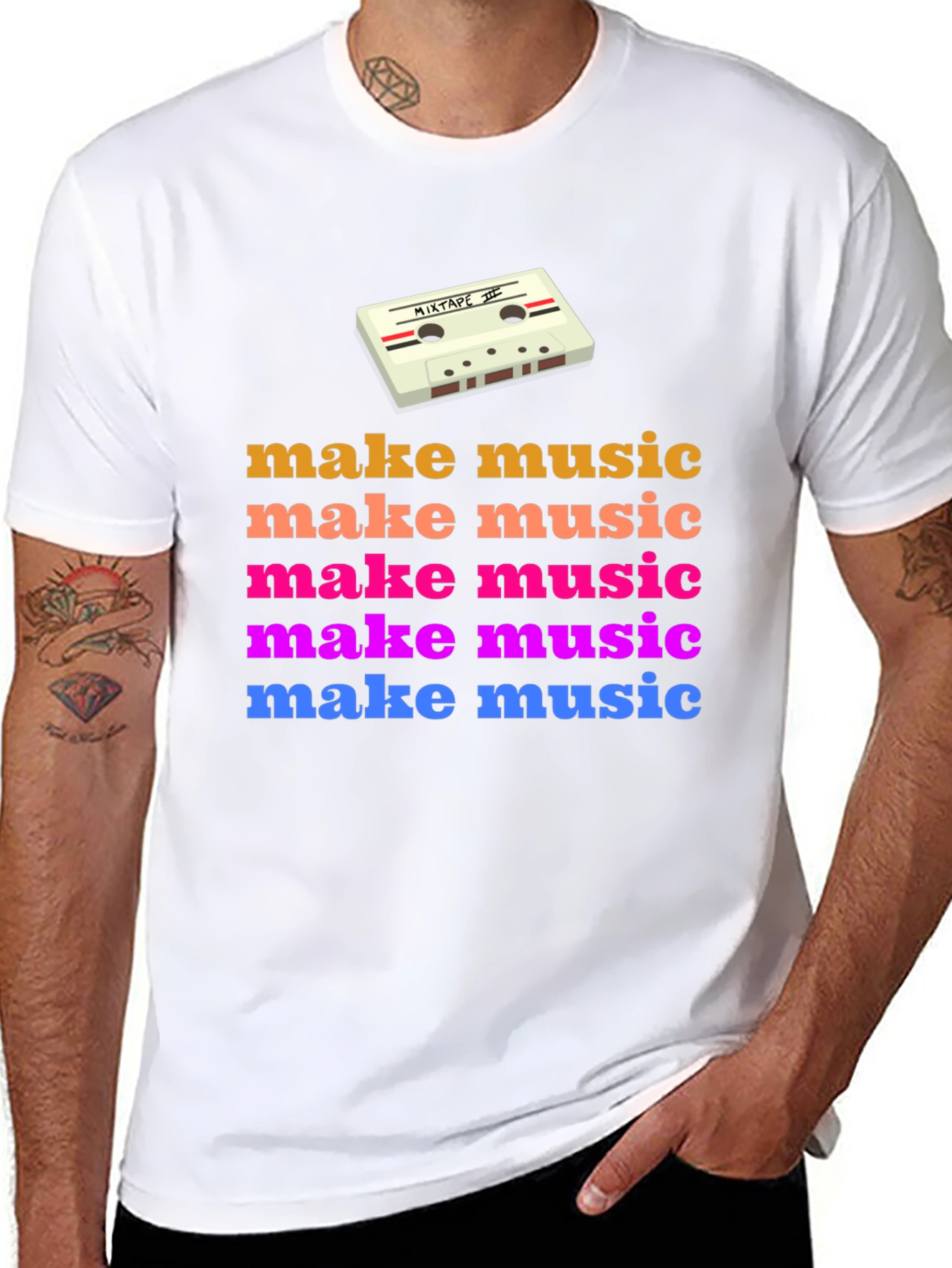 Retro Make Music Graphic Tee