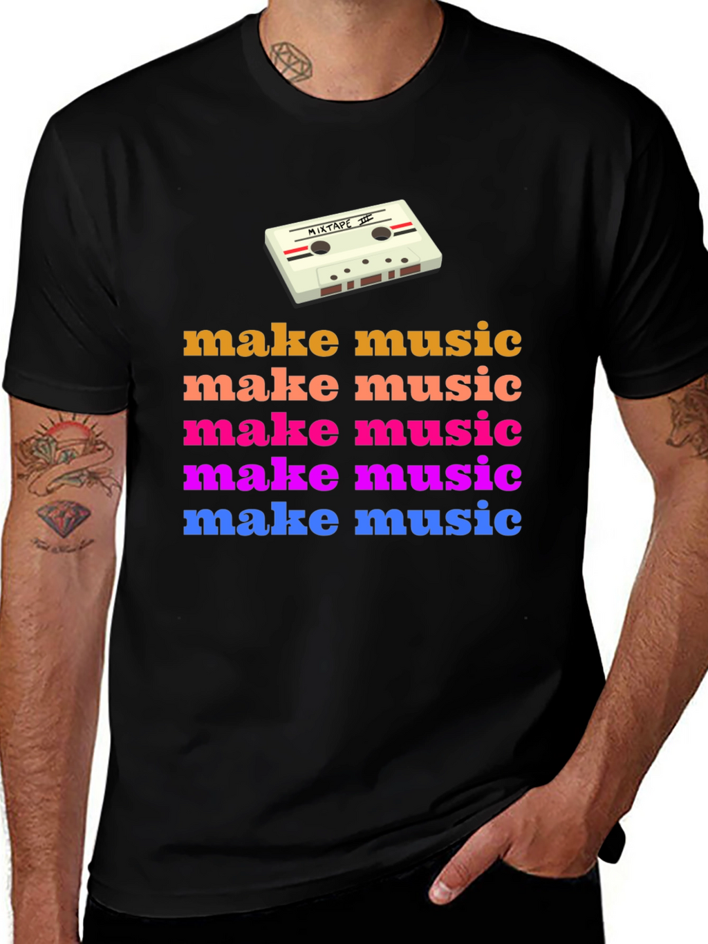 Retro Make Music Graphic Tee