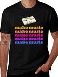 Retro Make Music Graphic Tee