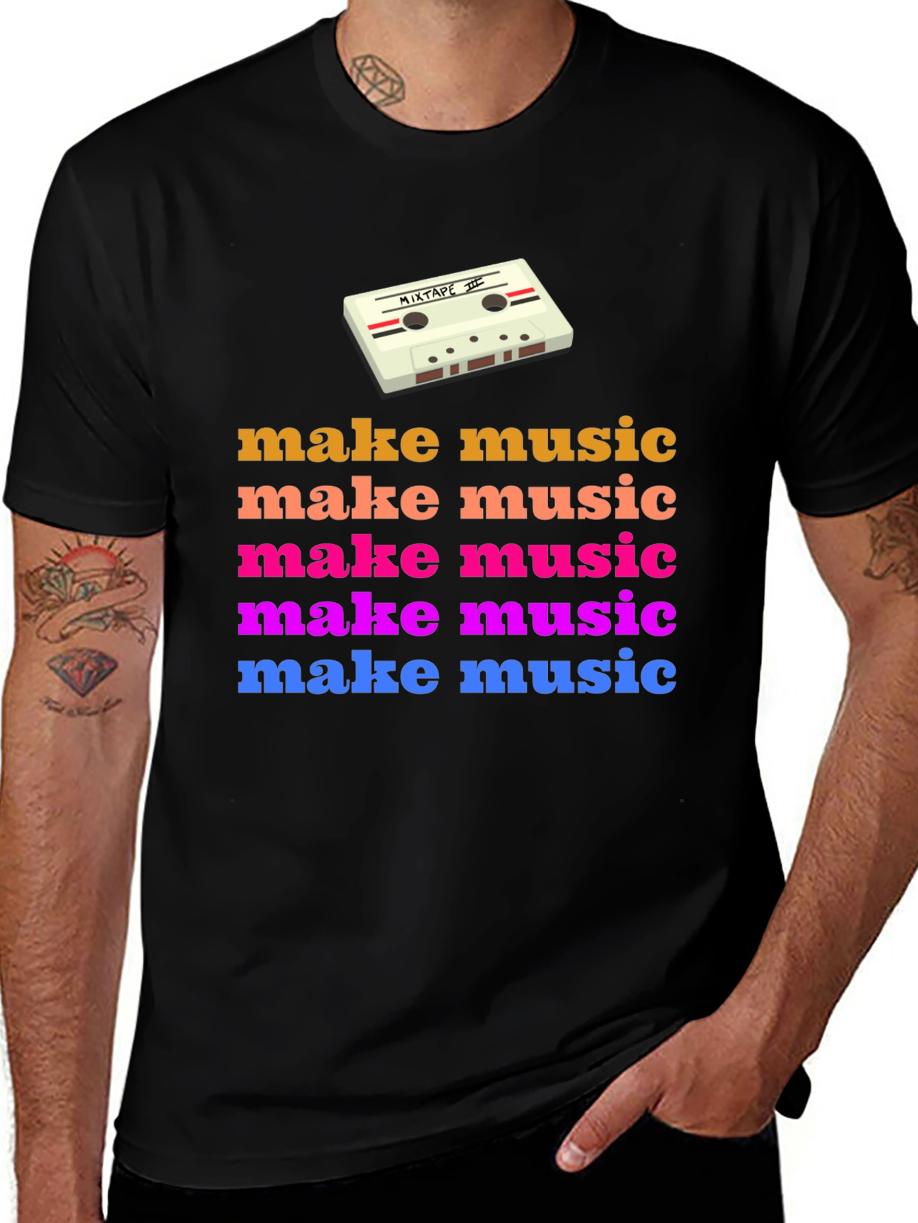 Retro Make Music Graphic Tee